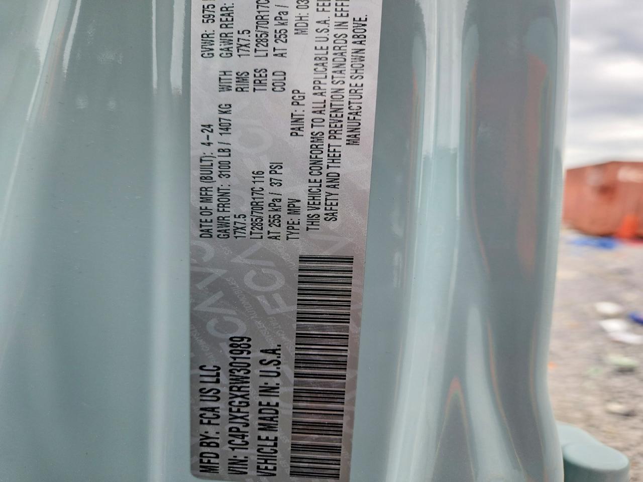 2024 Jeep Wrangler Rubicon Teal vin: 1C4PJXFGXRW301989