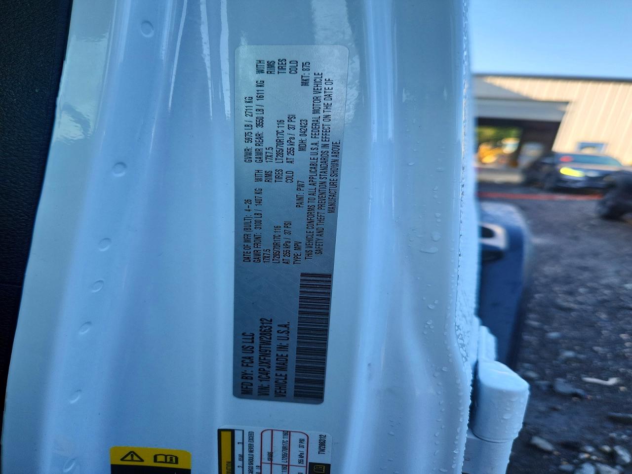 2026 Jeep Wrangler Rubicon White vin: 1C4PJXFN9TW286312