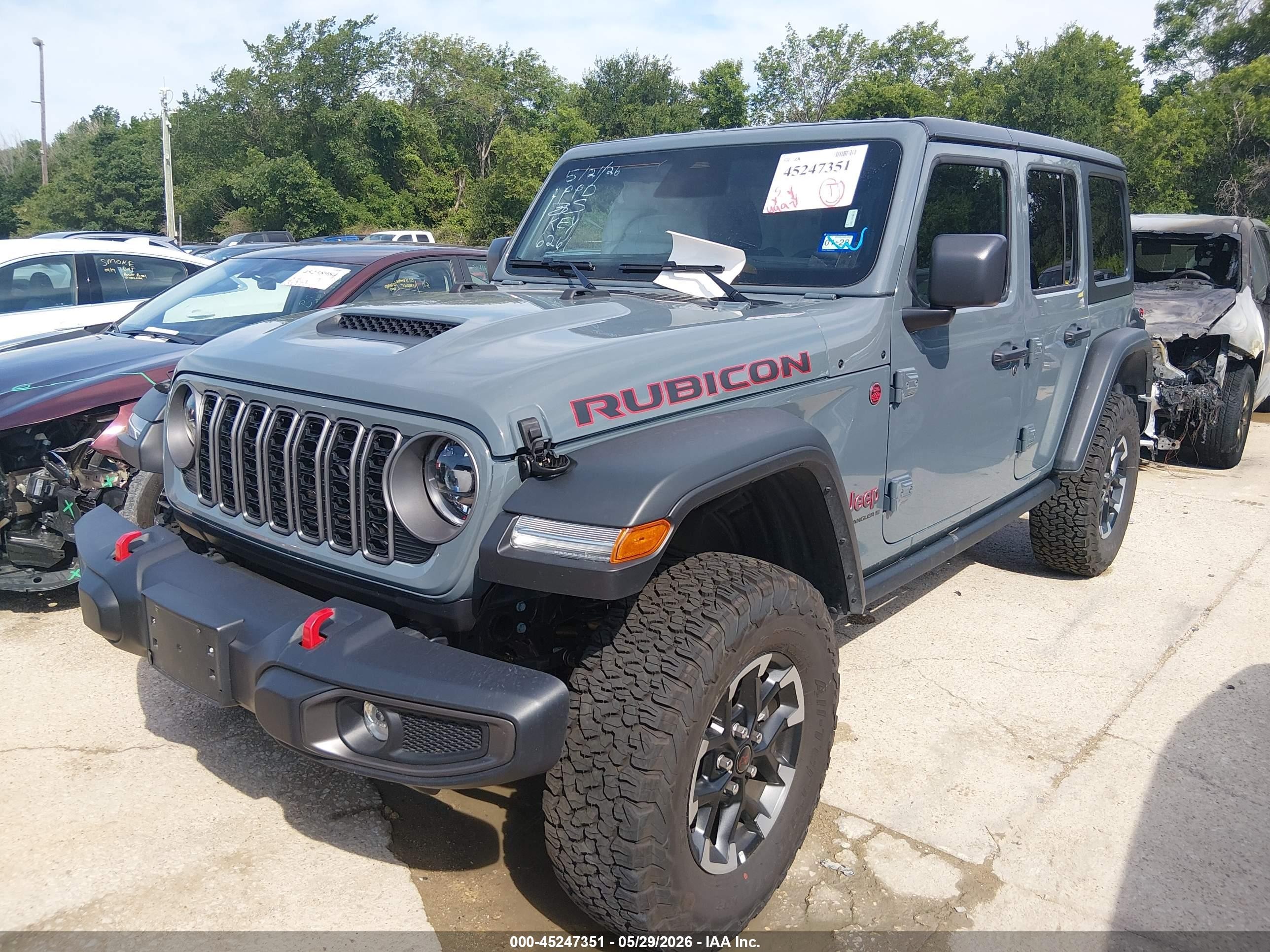 2026 Jeep Wrangler Rubicon Серый vin: 1C4PJXFNXTW236261