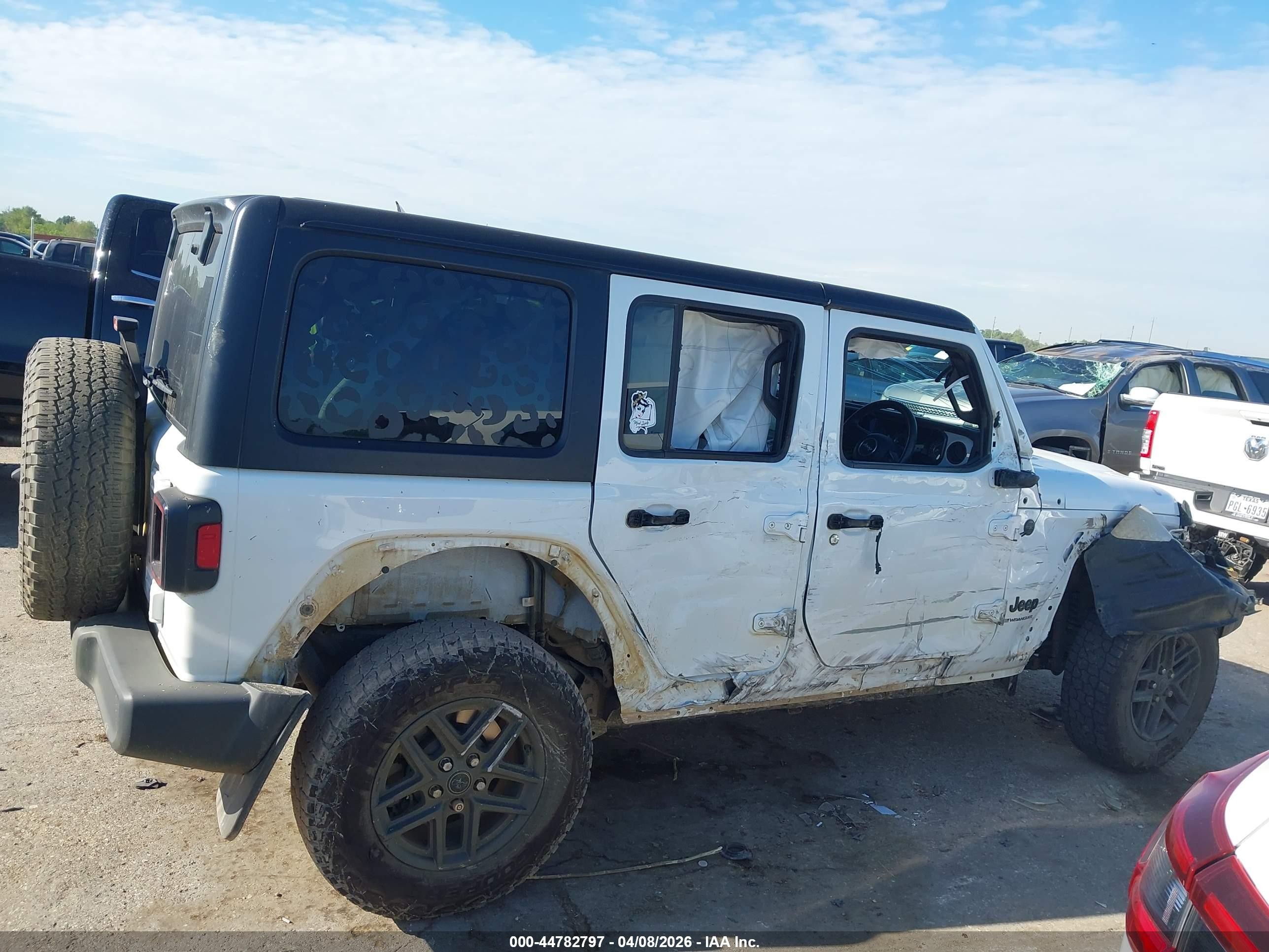 2024 Jeep Wrangler 4-door Sport Rhd 4x4 White vin: 1C4PJXKNXRW233987