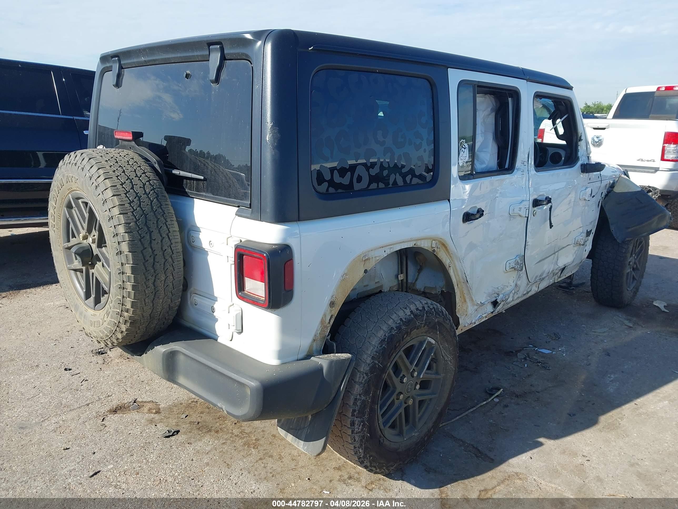 2024 Jeep Wrangler 4-door Sport Rhd 4x4 White vin: 1C4PJXKNXRW233987