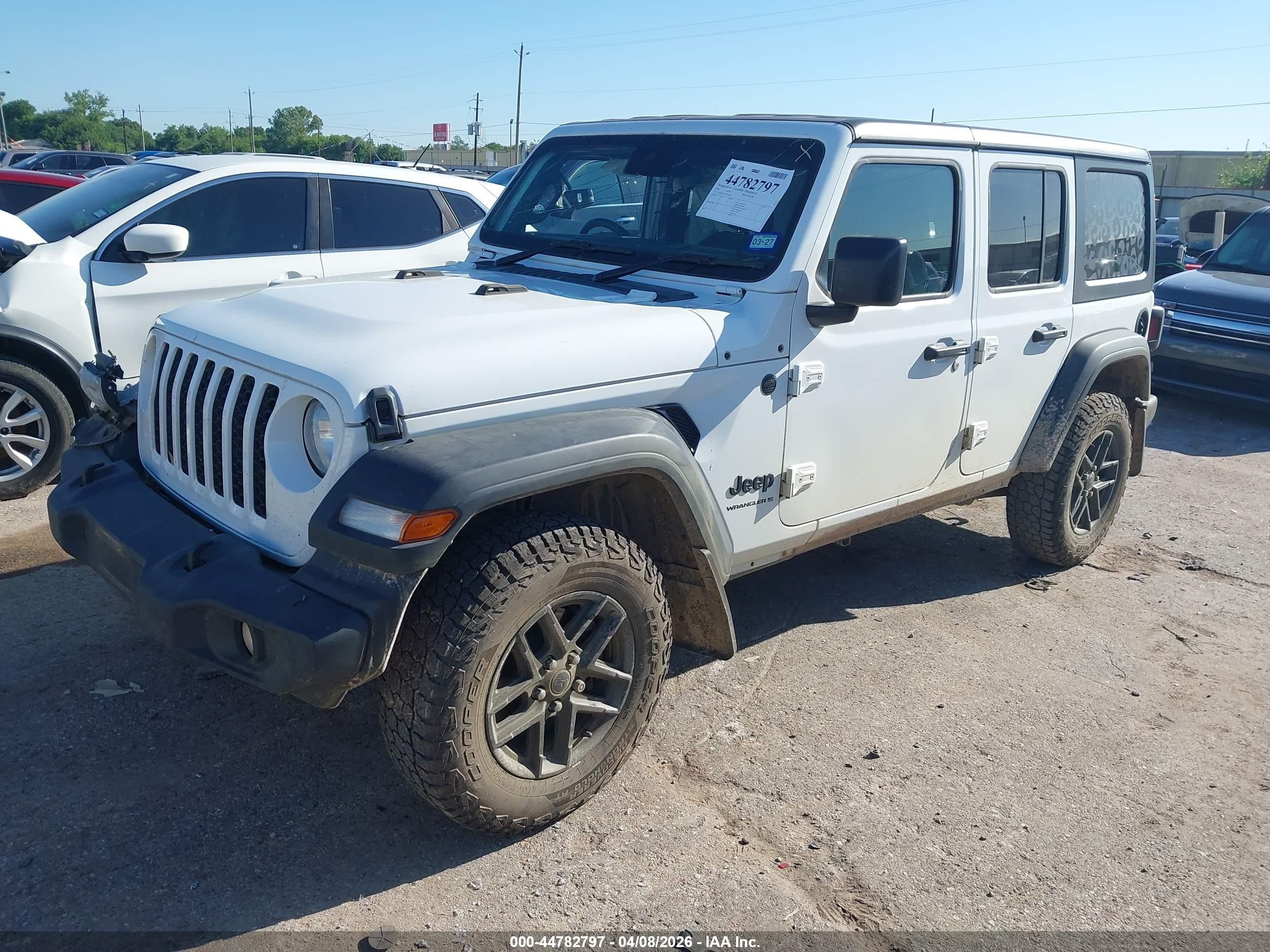 2024 Jeep Wrangler 4-door Sport Rhd 4x4 White vin: 1C4PJXKNXRW233987