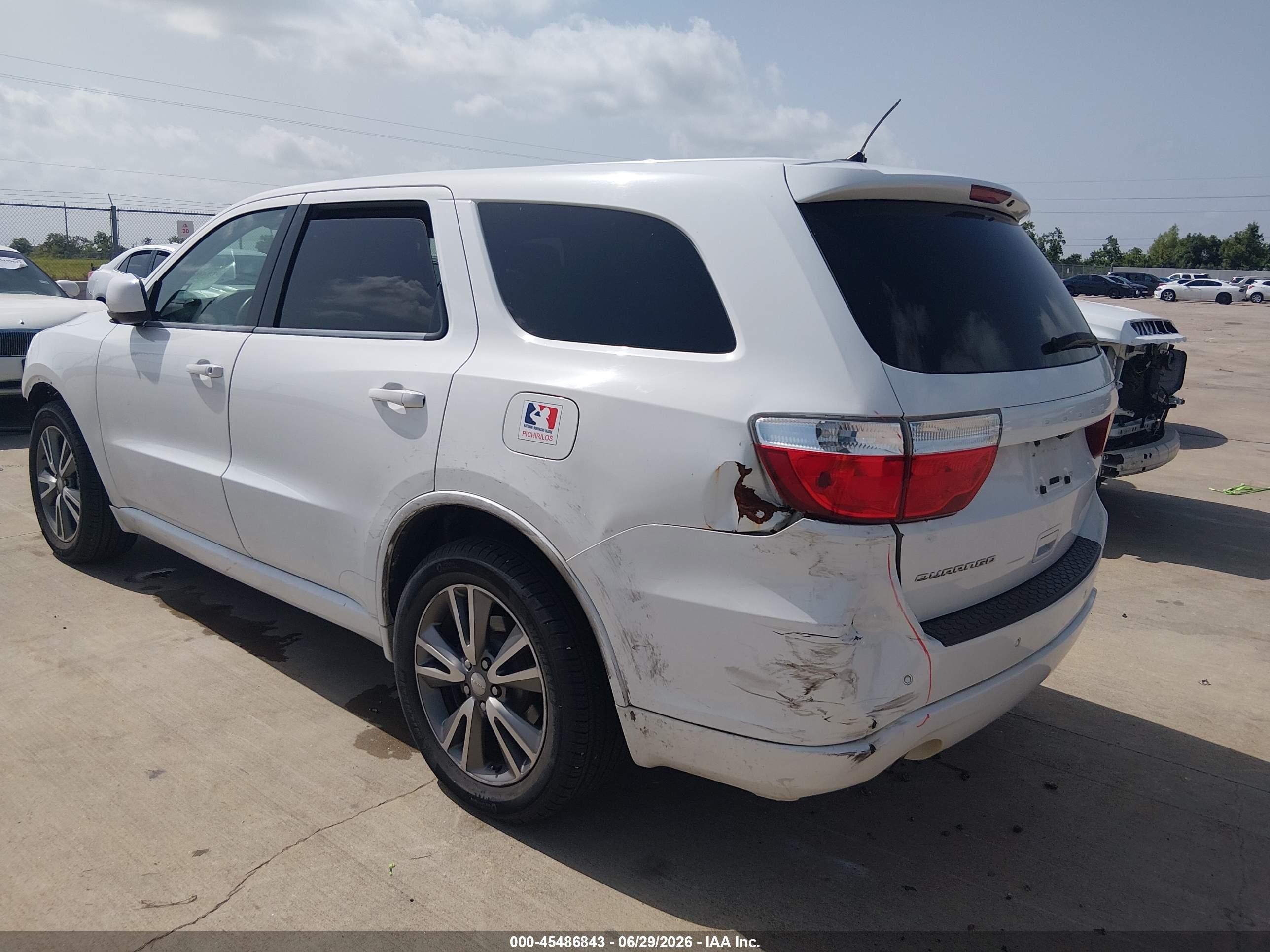 2013 Dodge Durango Sxt White vin: 1C4RDHAG0DC617182