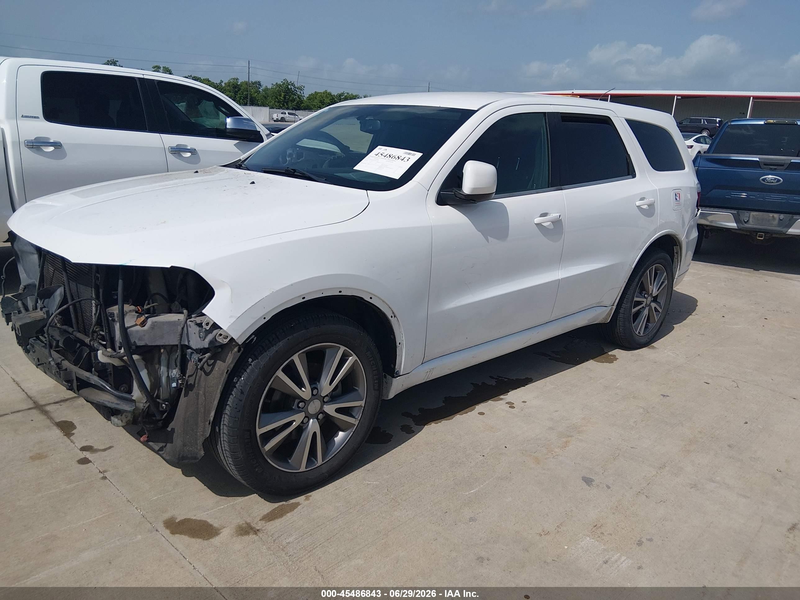 2013 Dodge Durango Sxt White vin: 1C4RDHAG0DC617182