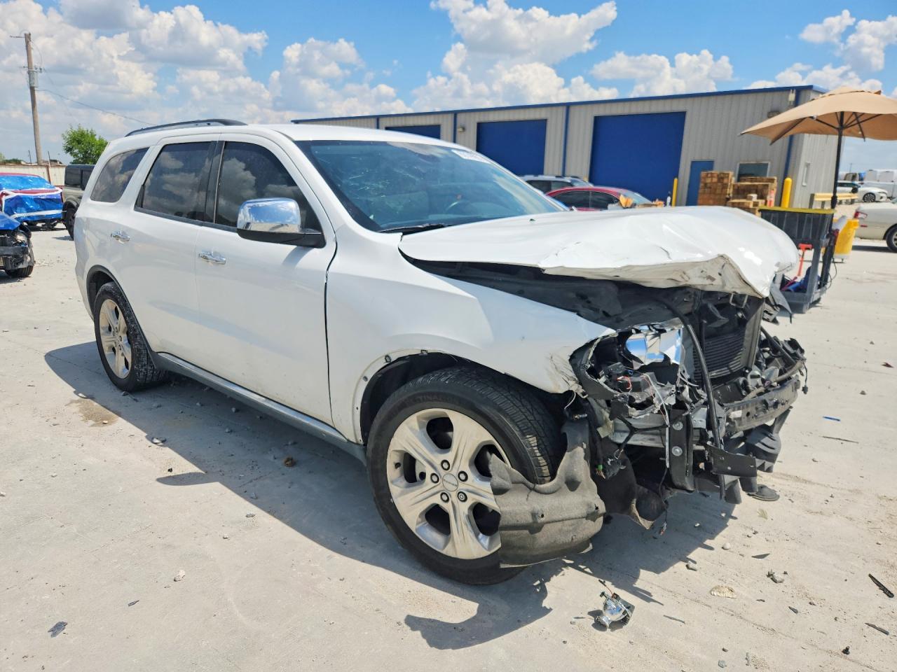 2015 Dodge Durango Sxt White vin: 1C4RDHAG0FC222163