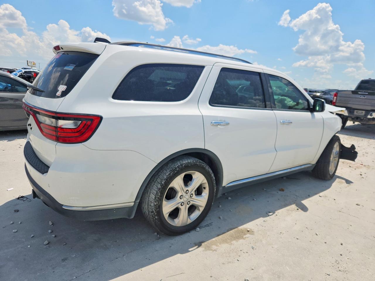 2015 Dodge Durango Sxt White vin: 1C4RDHAG0FC222163
