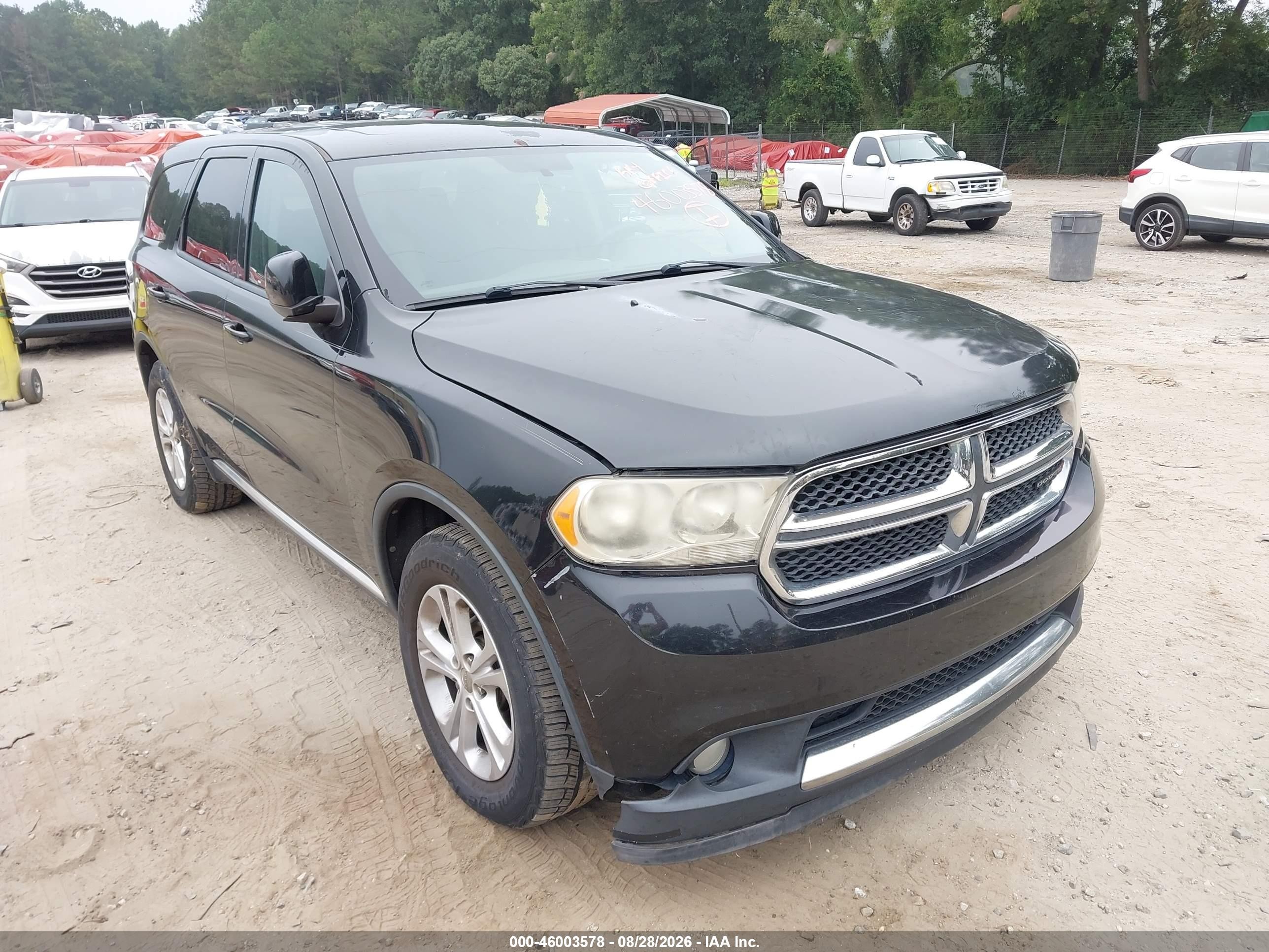 2012 Dodge Durango Sxt Black vin: 1C4RDHAG1CC308481