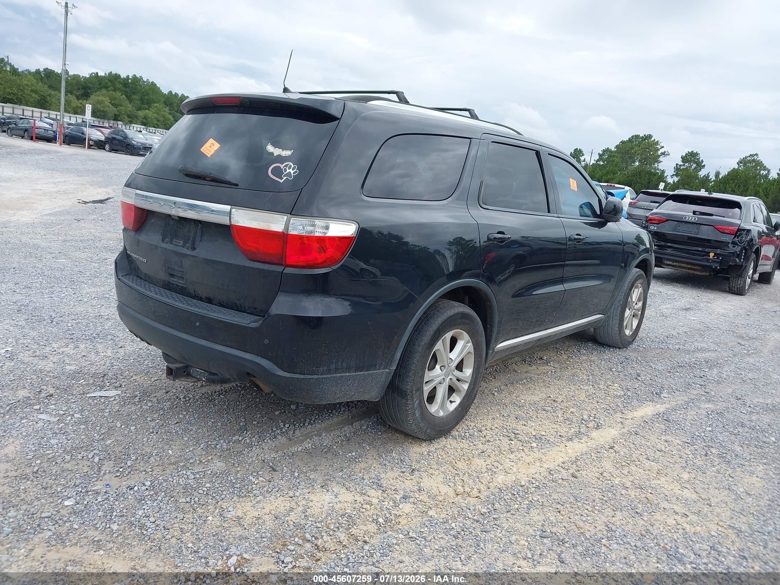 2013 Dodge Durango Sxt Black vin: 1C4RDHAG1DC689329