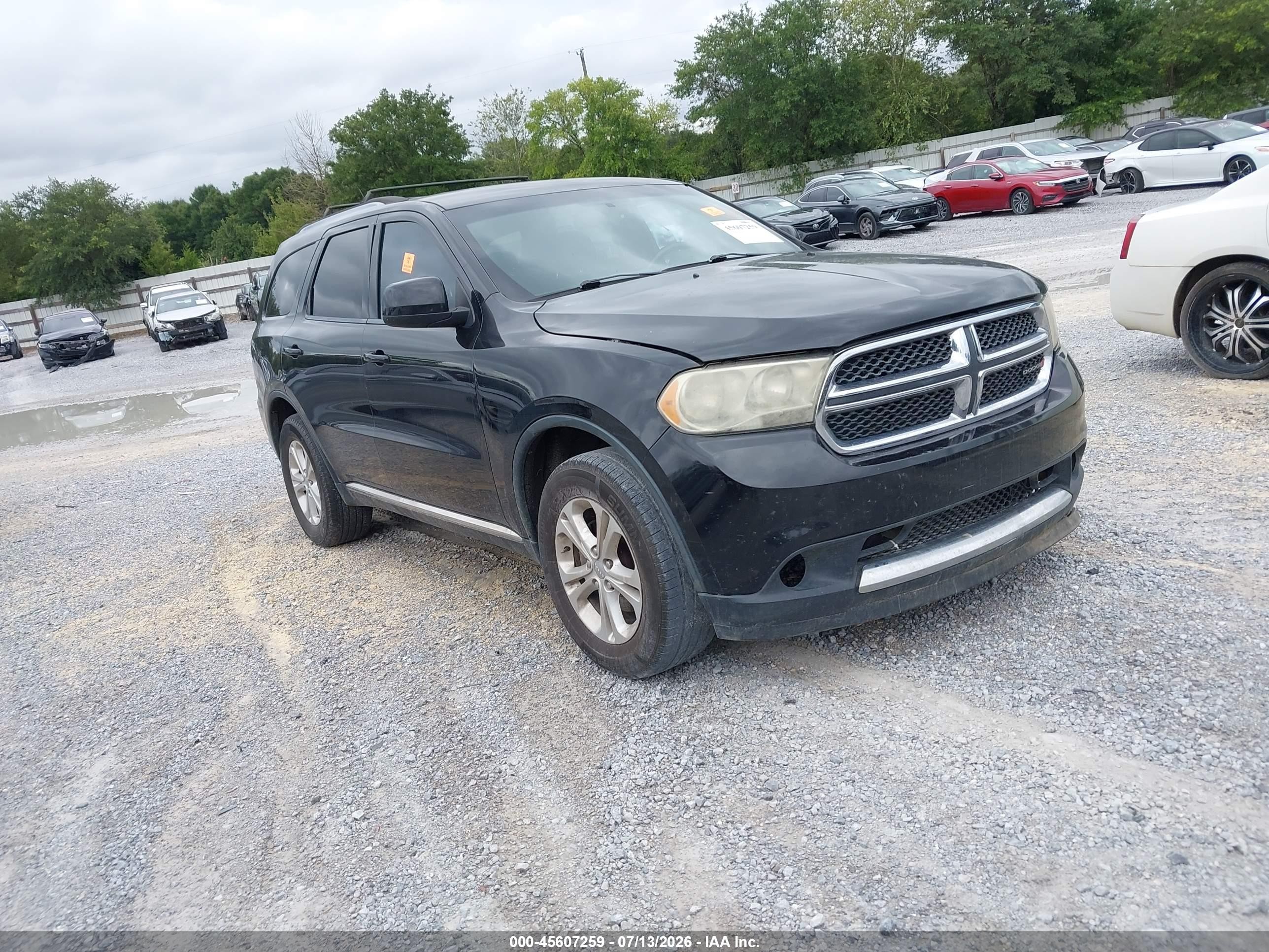 2013 Dodge Durango Sxt Black vin: 1C4RDHAG1DC689329