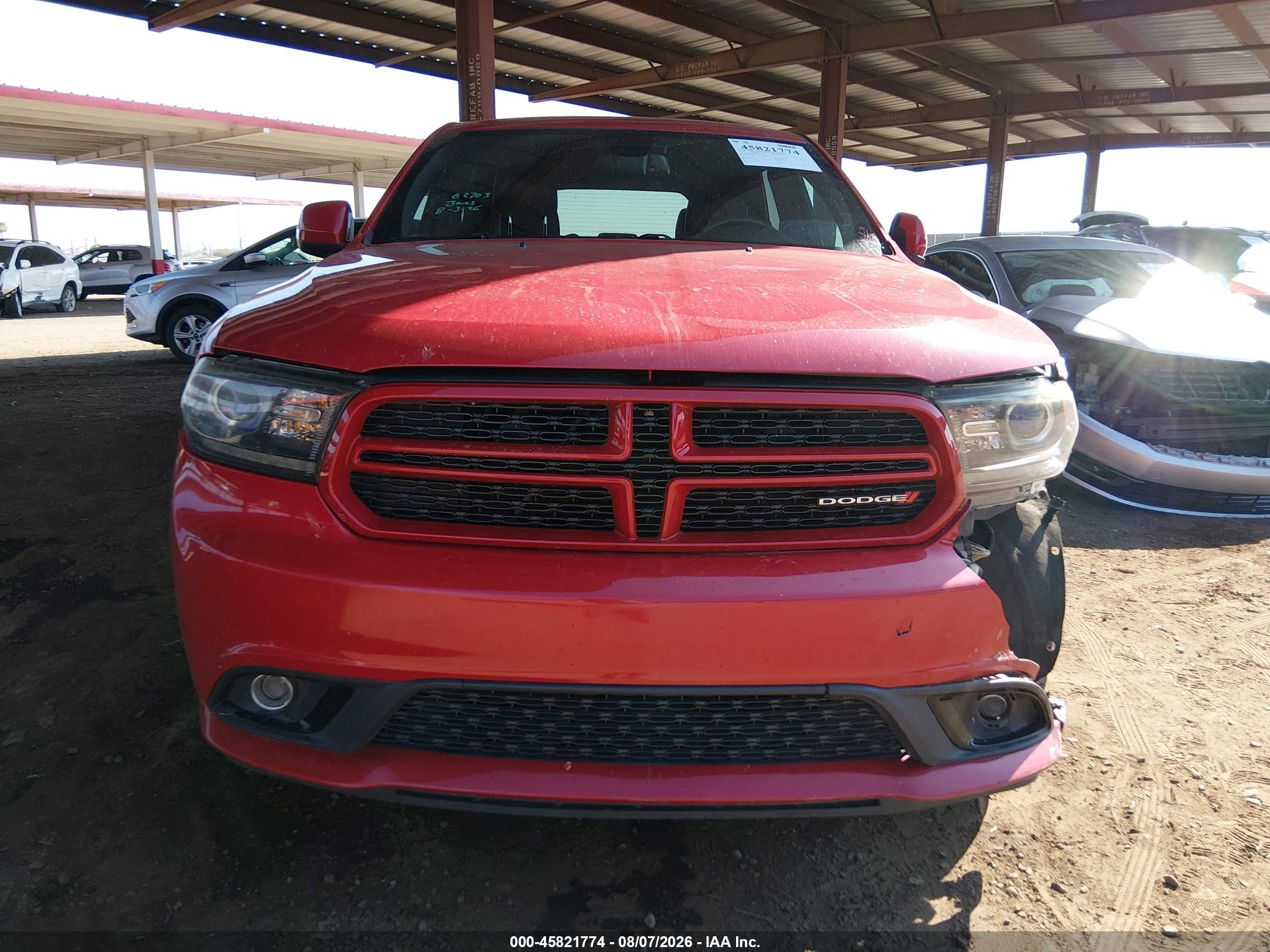 2015 Dodge Durango Sxt Red vin: 1C4RDHAG1FC222513