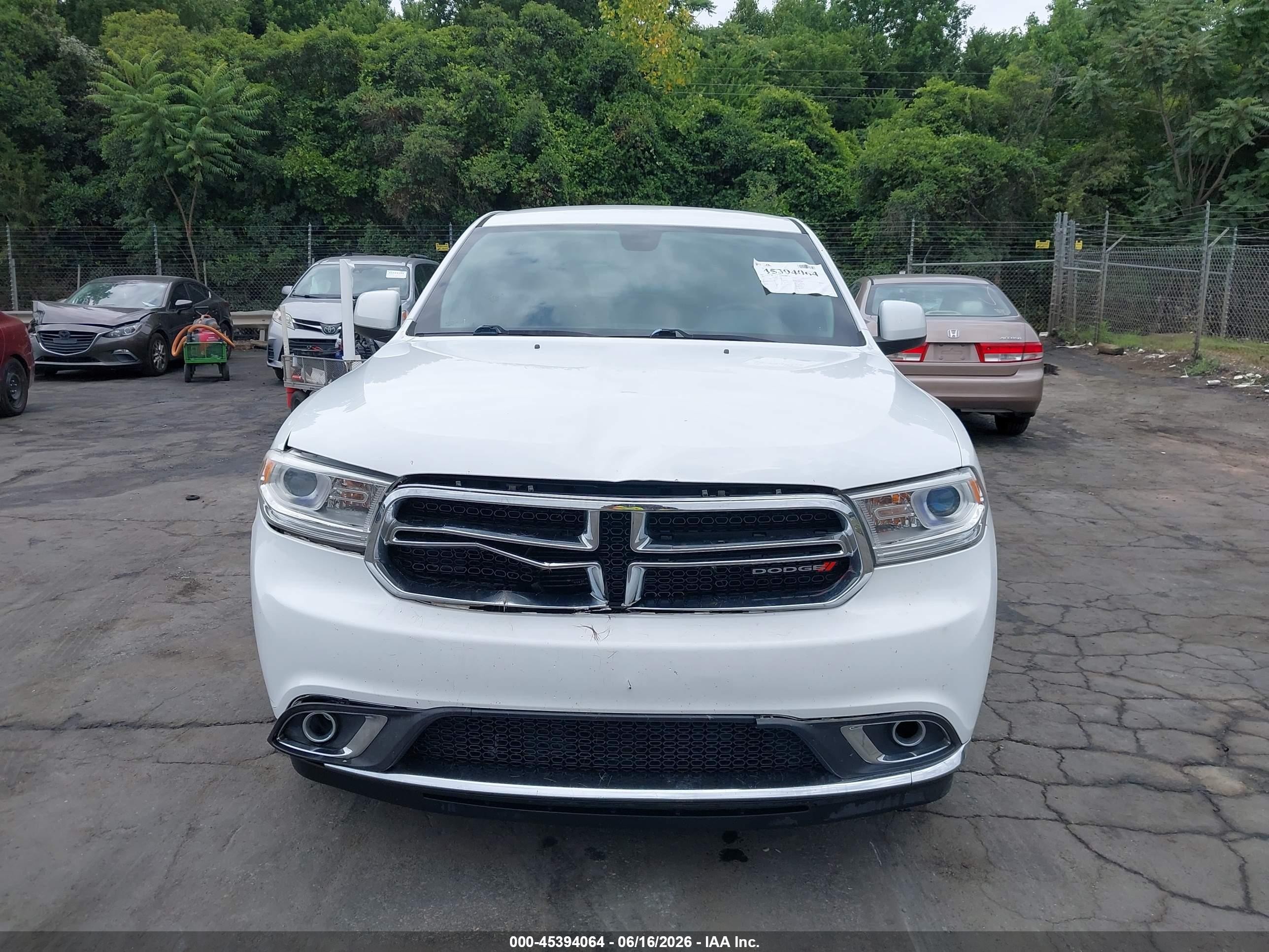 2015 Dodge Durango Sxt Белый vin: 1C4RDHAG1FC800903