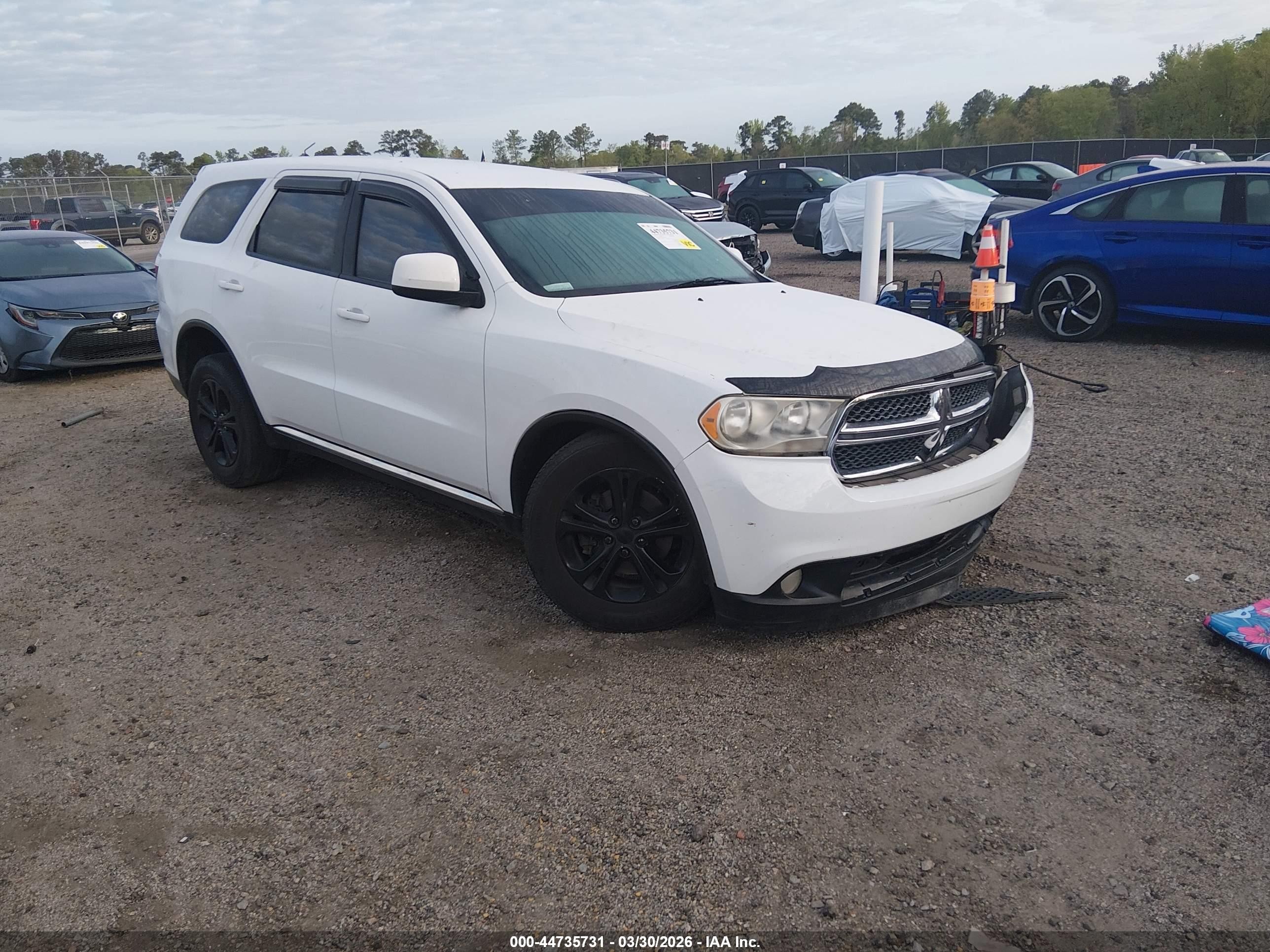 2013 Dodge Durango Sxt White vin: 1C4RDHAG2DC564680