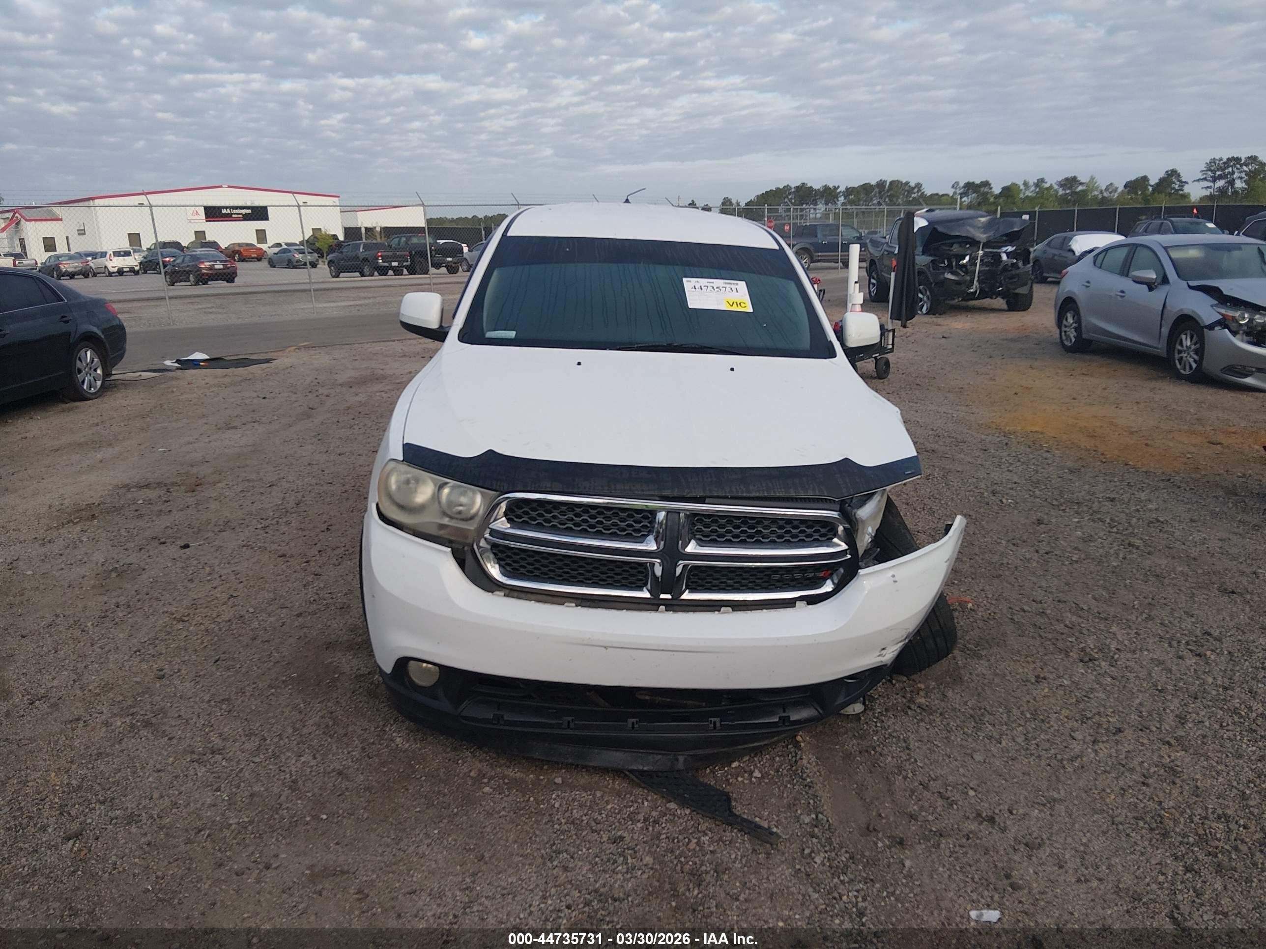 2013 Dodge Durango Sxt White vin: 1C4RDHAG2DC564680