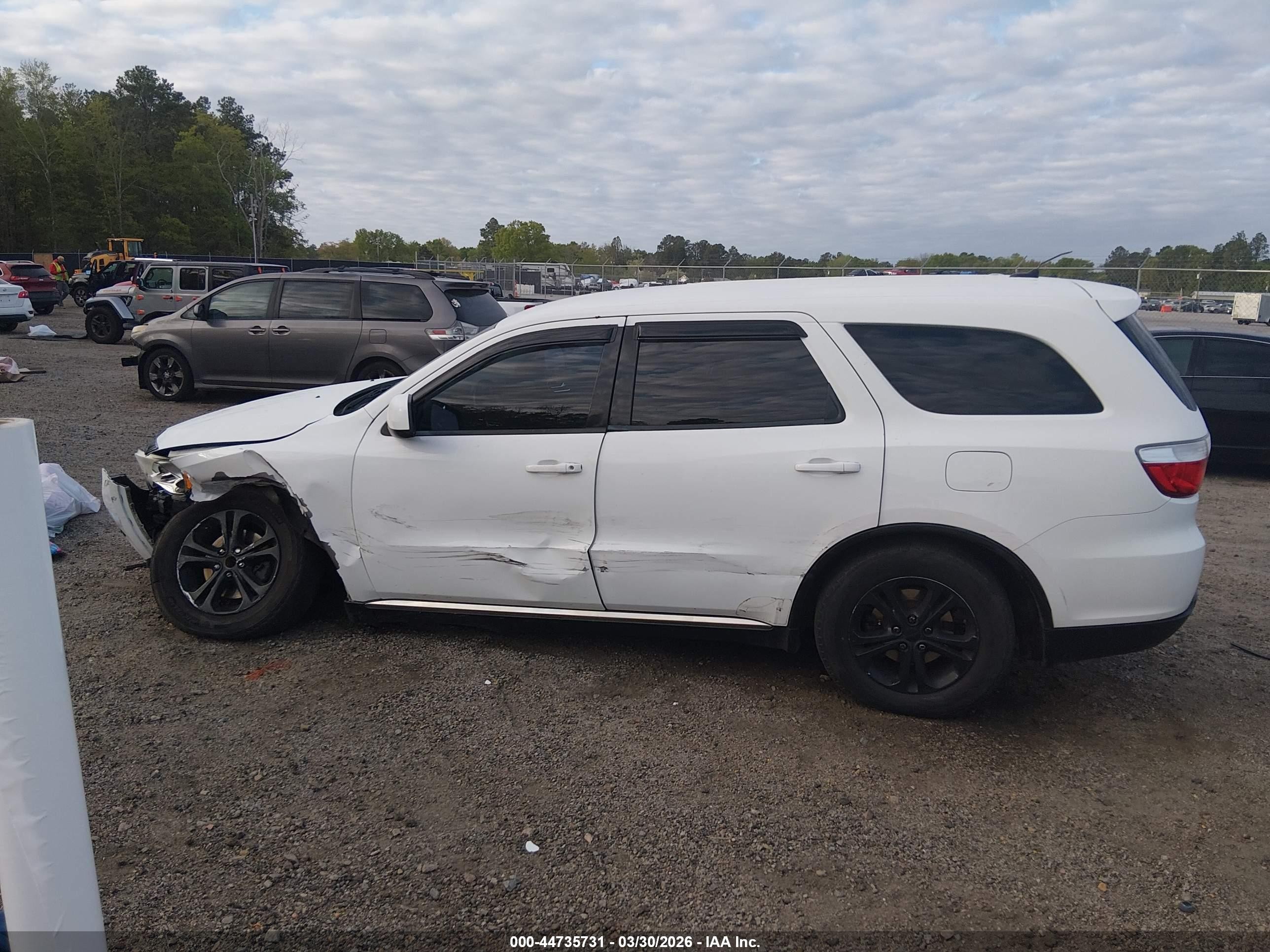 2013 Dodge Durango Sxt White vin: 1C4RDHAG2DC564680
