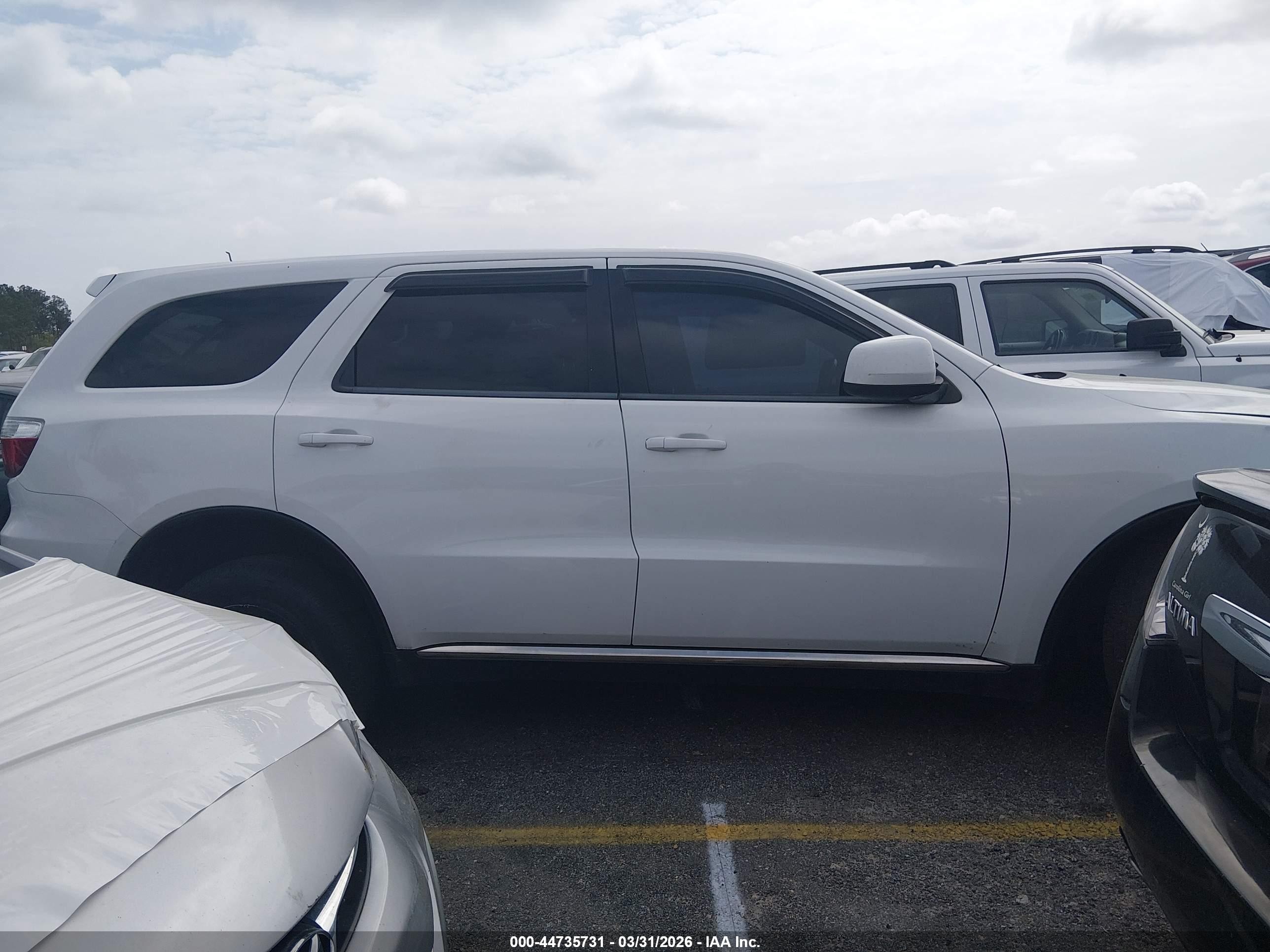 2013 Dodge Durango Sxt White vin: 1C4RDHAG2DC564680