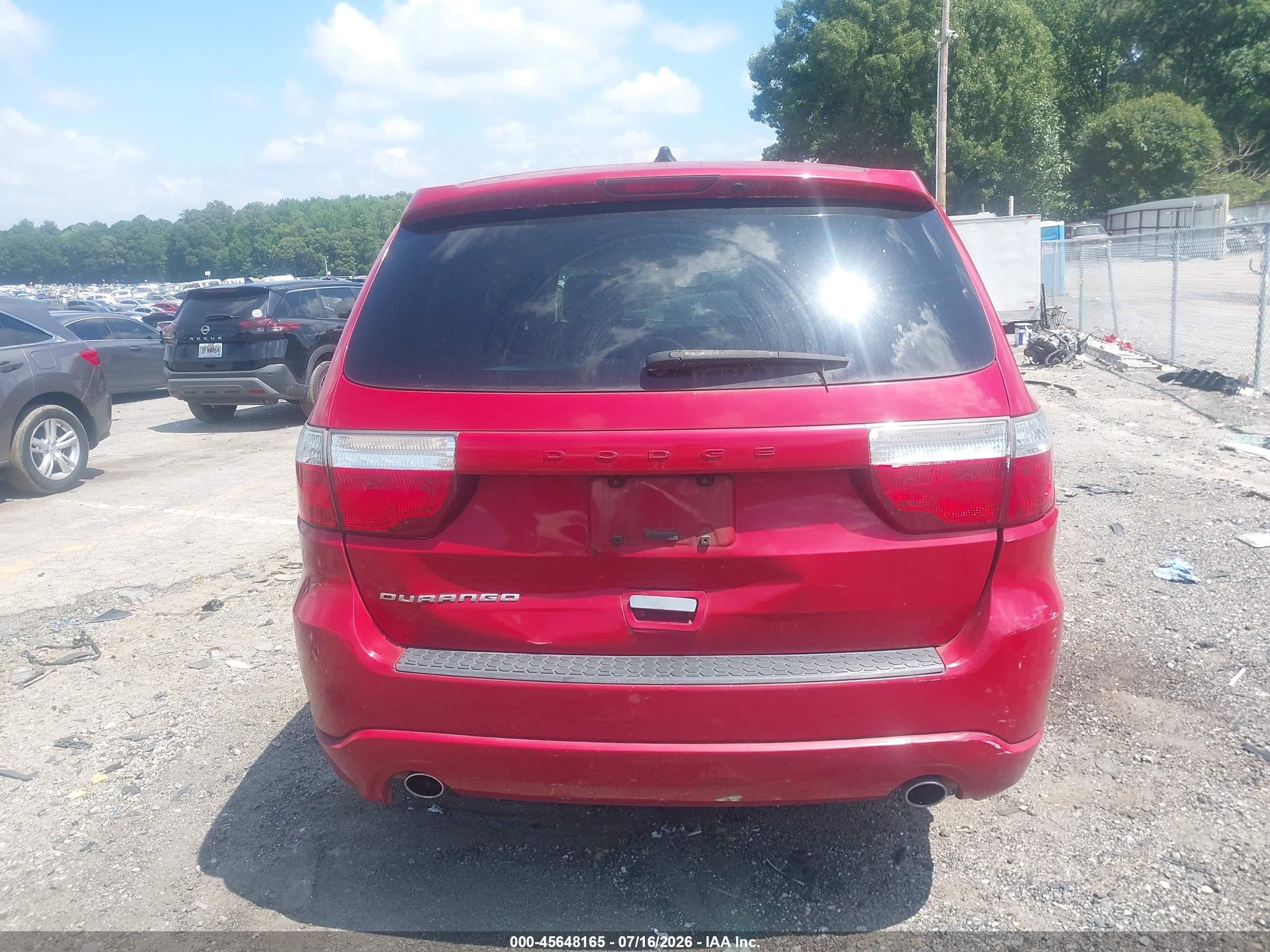 2013 Dodge Durango Sxt Red vin: 1C4RDHAG2DC658297