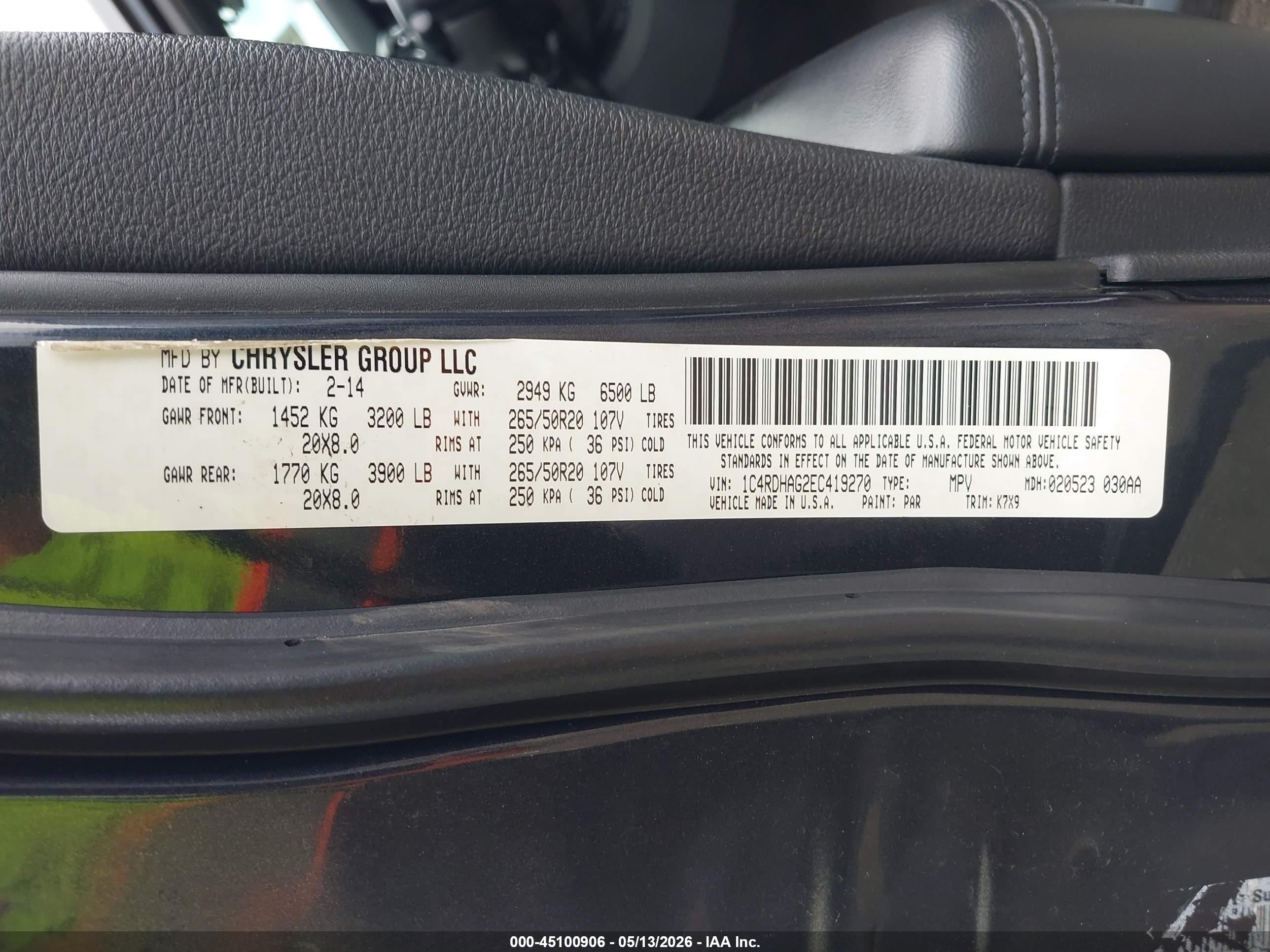 2014 Dodge Durango Sxt Gray vin: 1C4RDHAG2EC419270