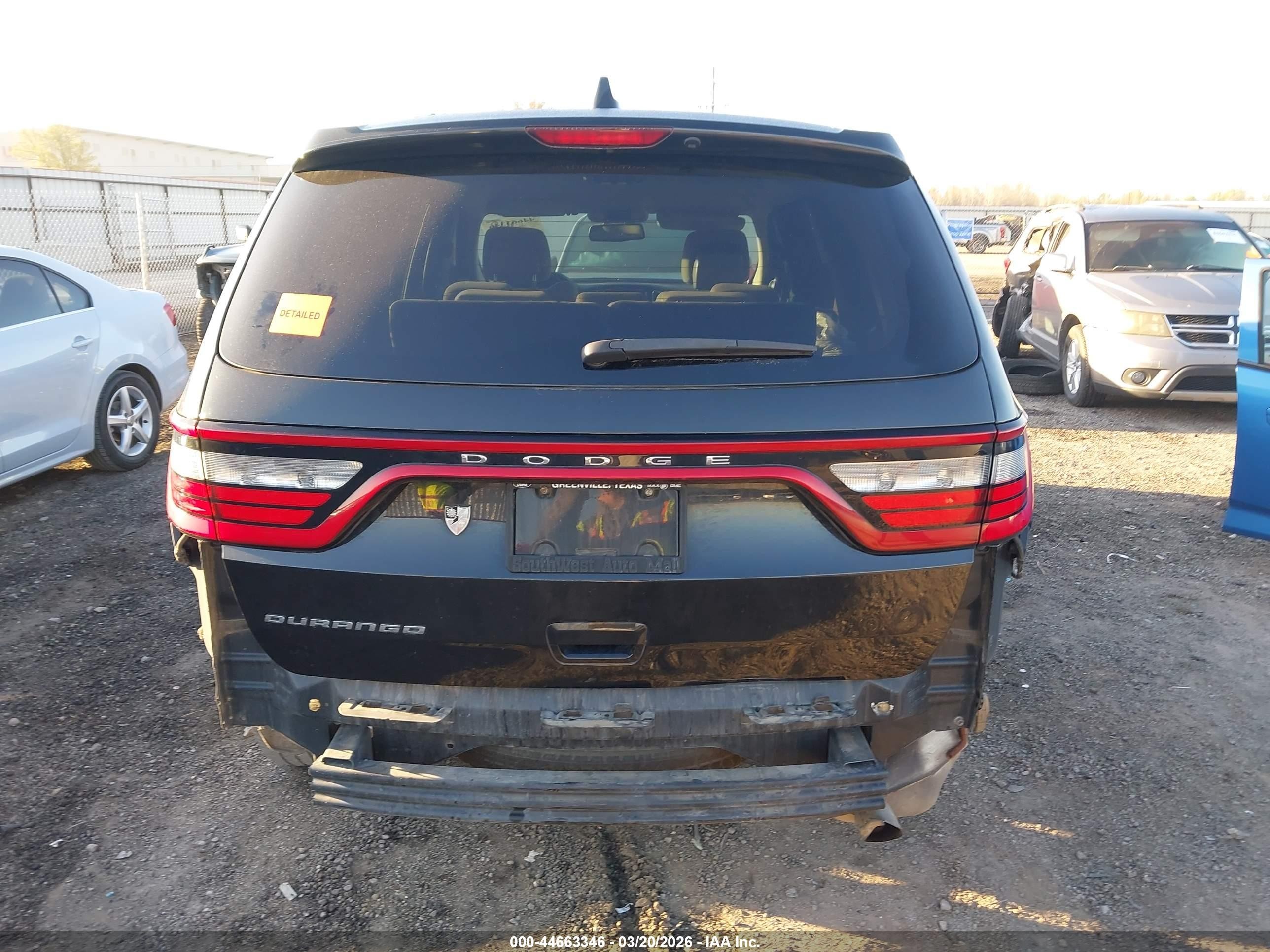 2015 Dodge Durango Sxt Черный vin: 1C4RDHAG2FC139365
