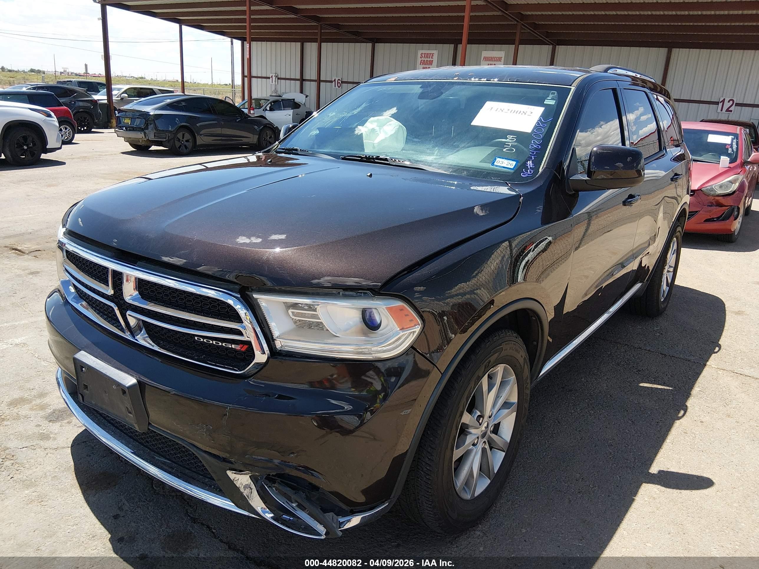 2016 Dodge Durango Sxt Black vin: 1C4RDHAG2GC484008