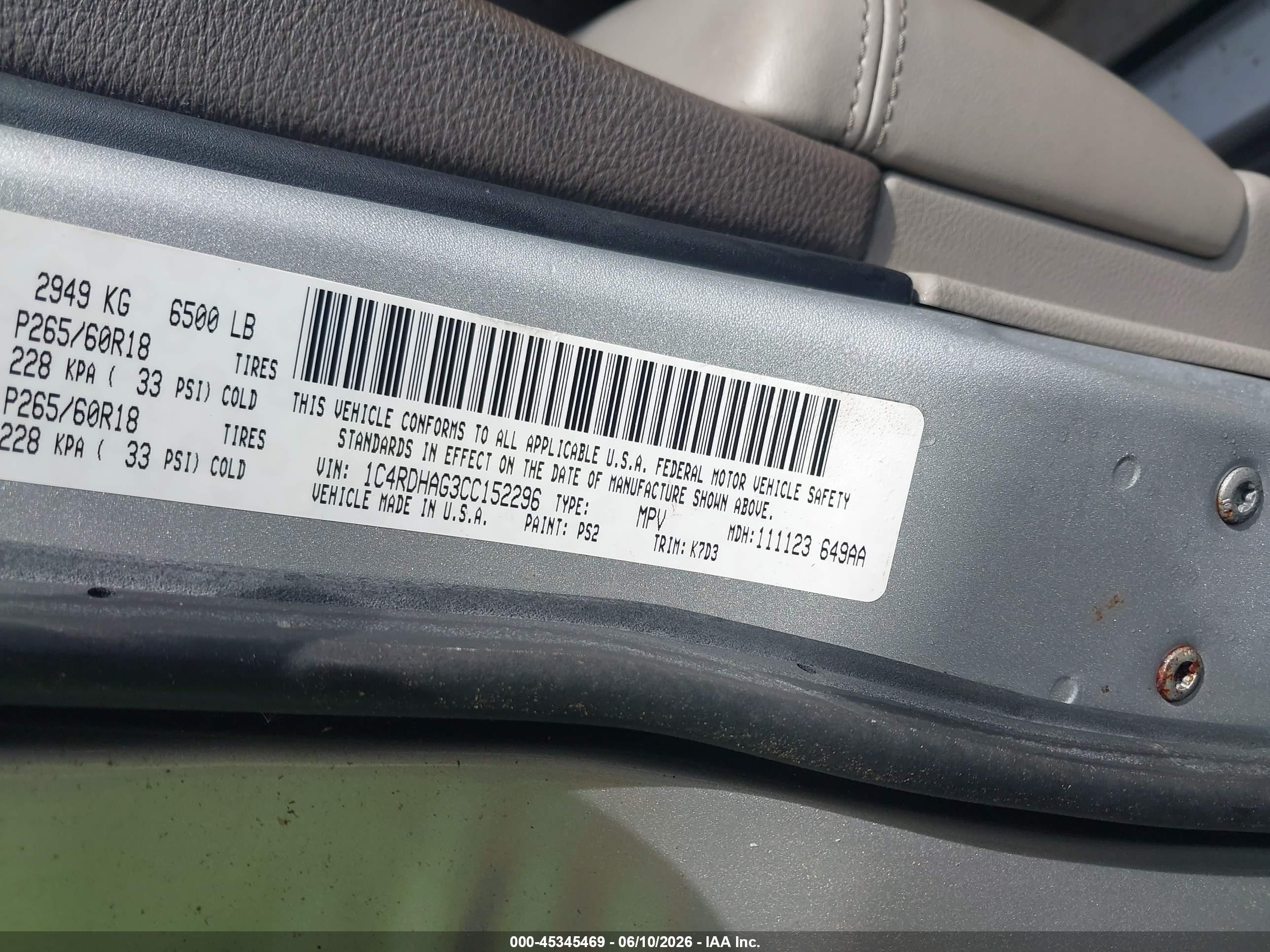 2012 Dodge Durango Sxt Silver vin: 1C4RDHAG3CC152296