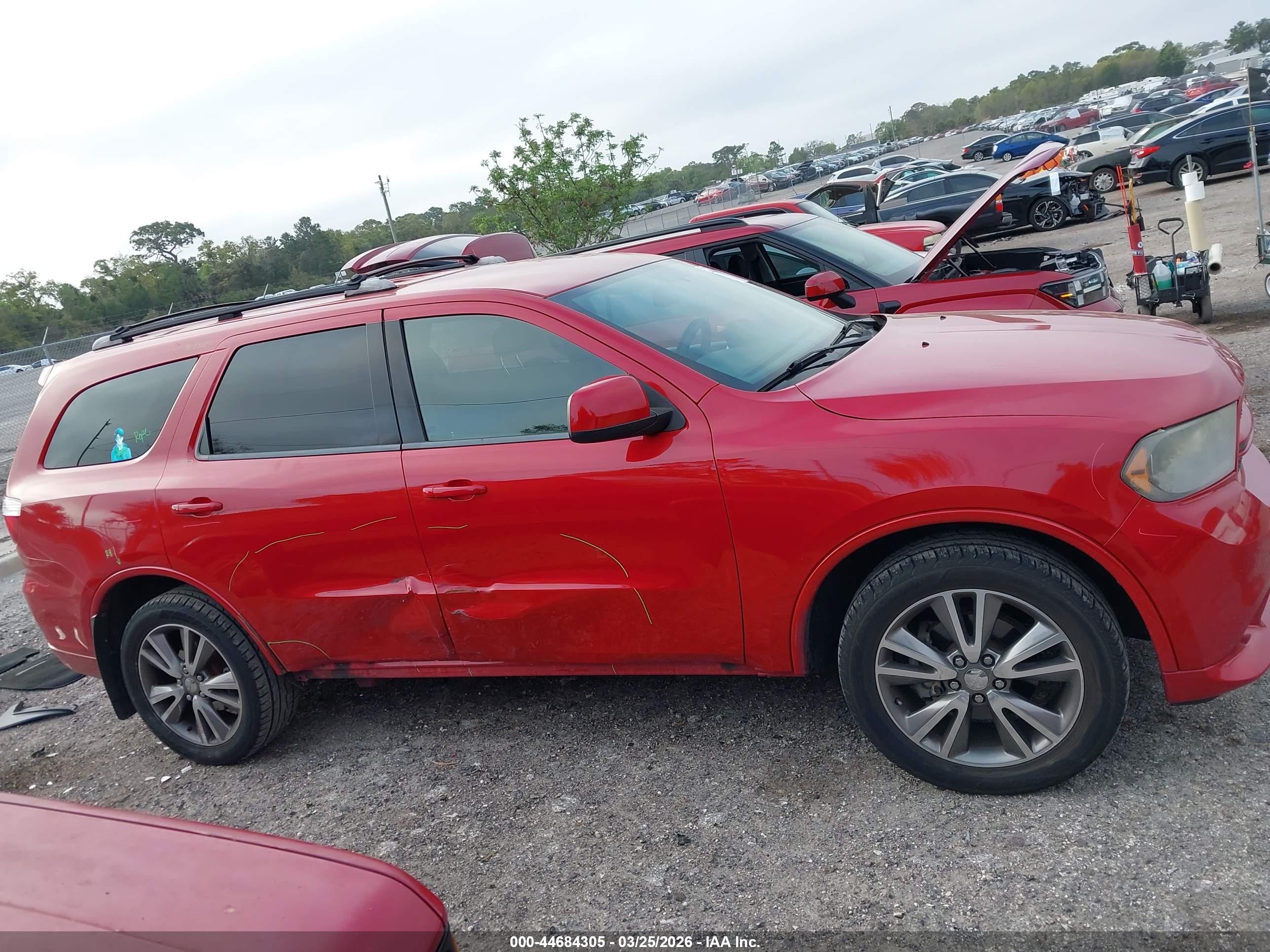 2013 Dodge Durango Sxt Red vin: 1C4RDHAG3DC575879