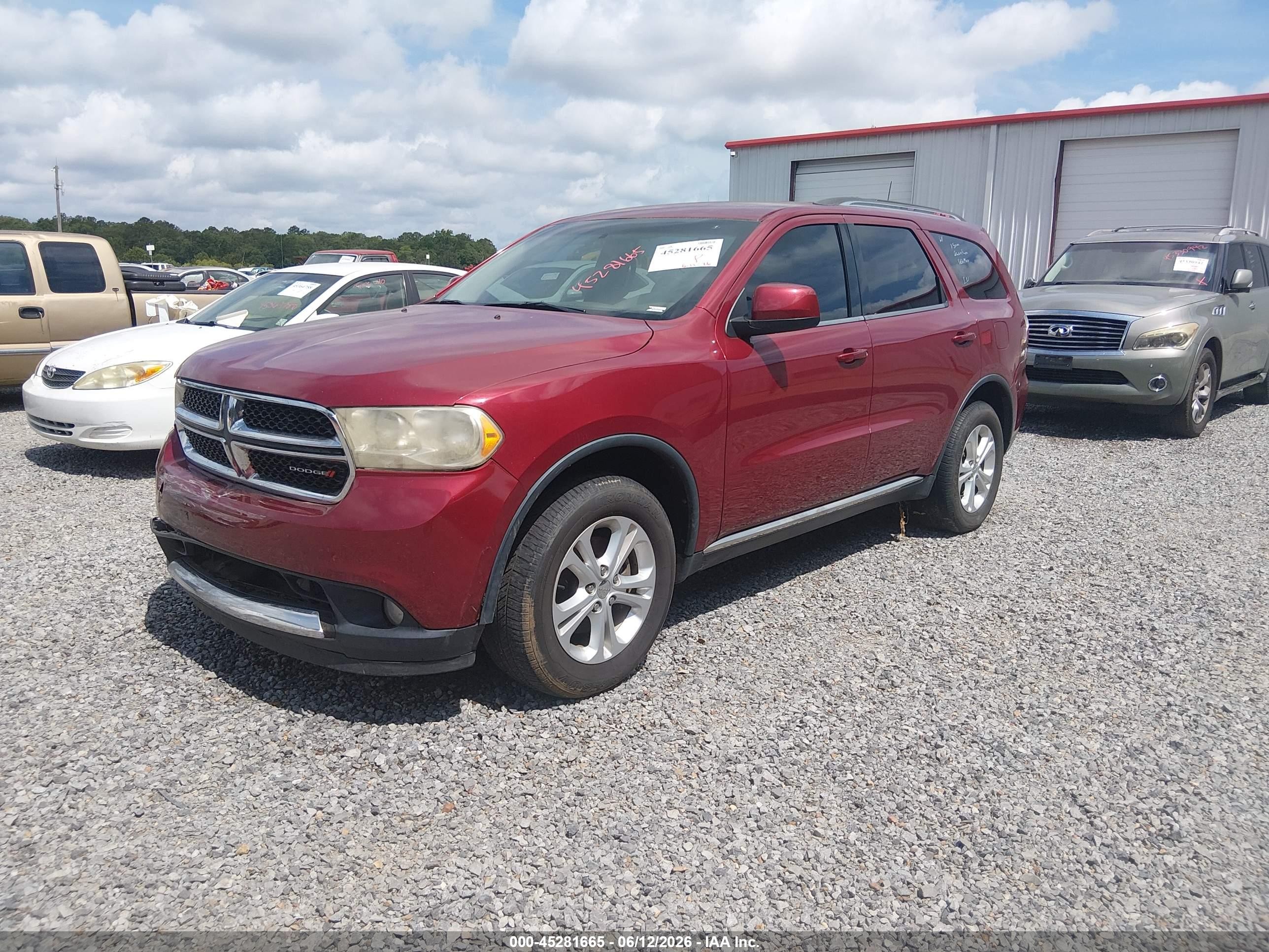 2013 Dodge Durango Sxt Red vin: 1C4RDHAG3DC671964