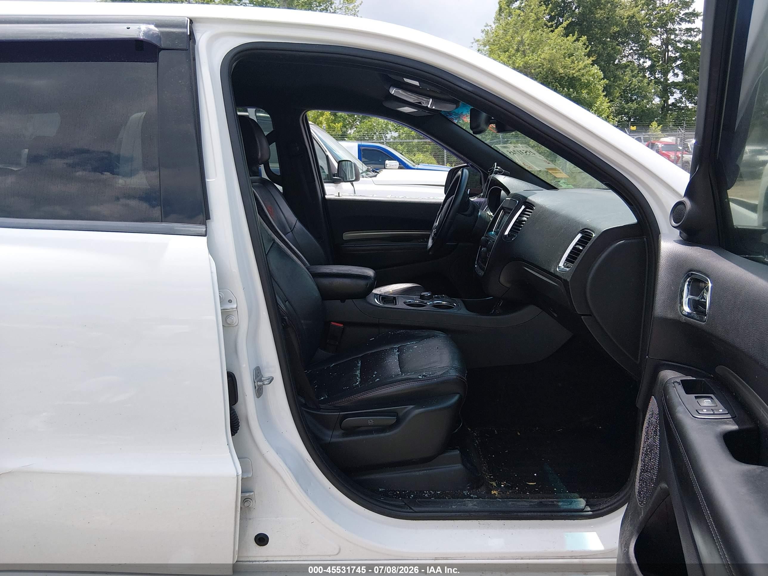 2014 Dodge Durango Sxt White vin: 1C4RDHAG3EC338973