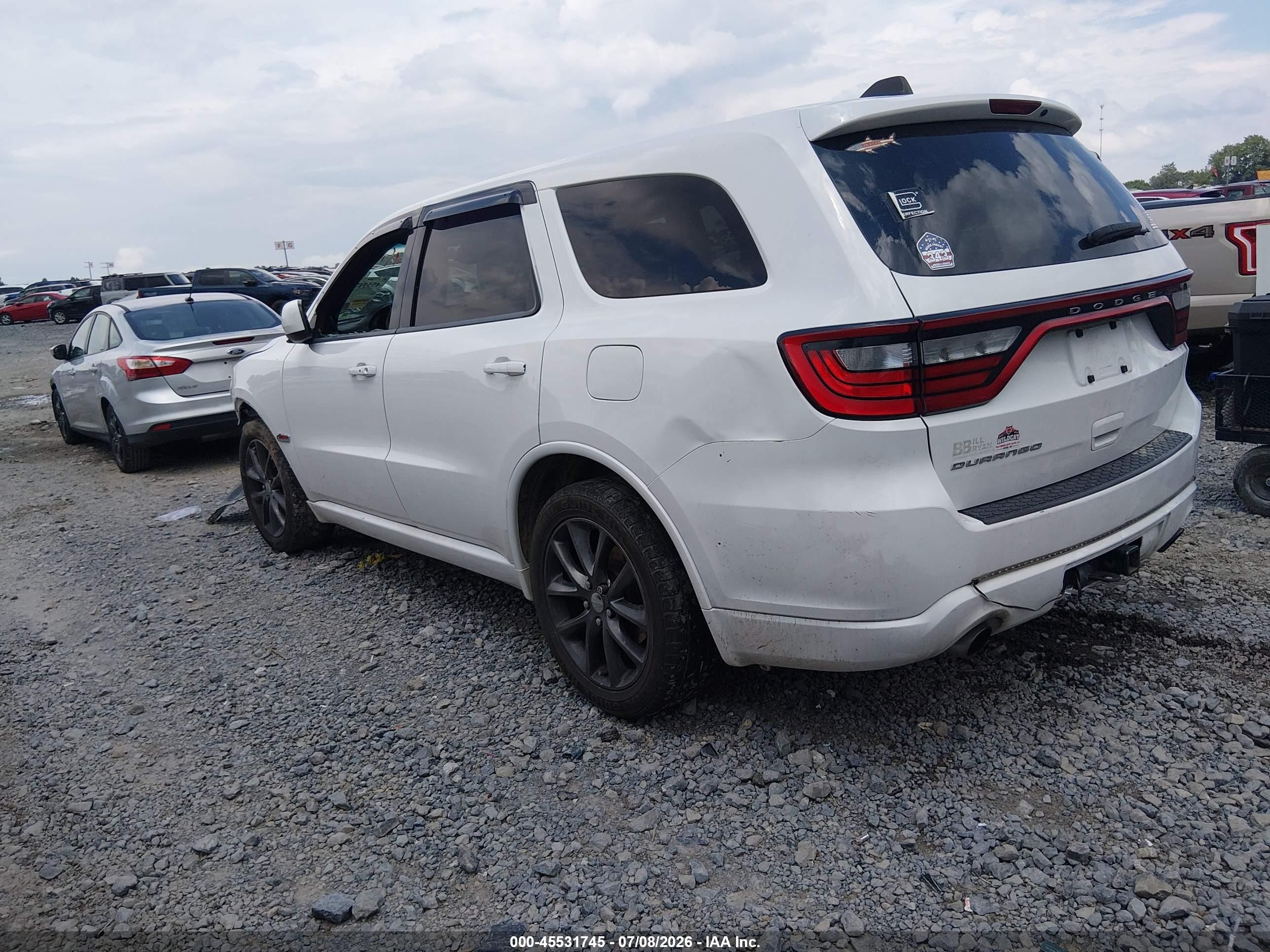 2014 Dodge Durango Sxt White vin: 1C4RDHAG3EC338973