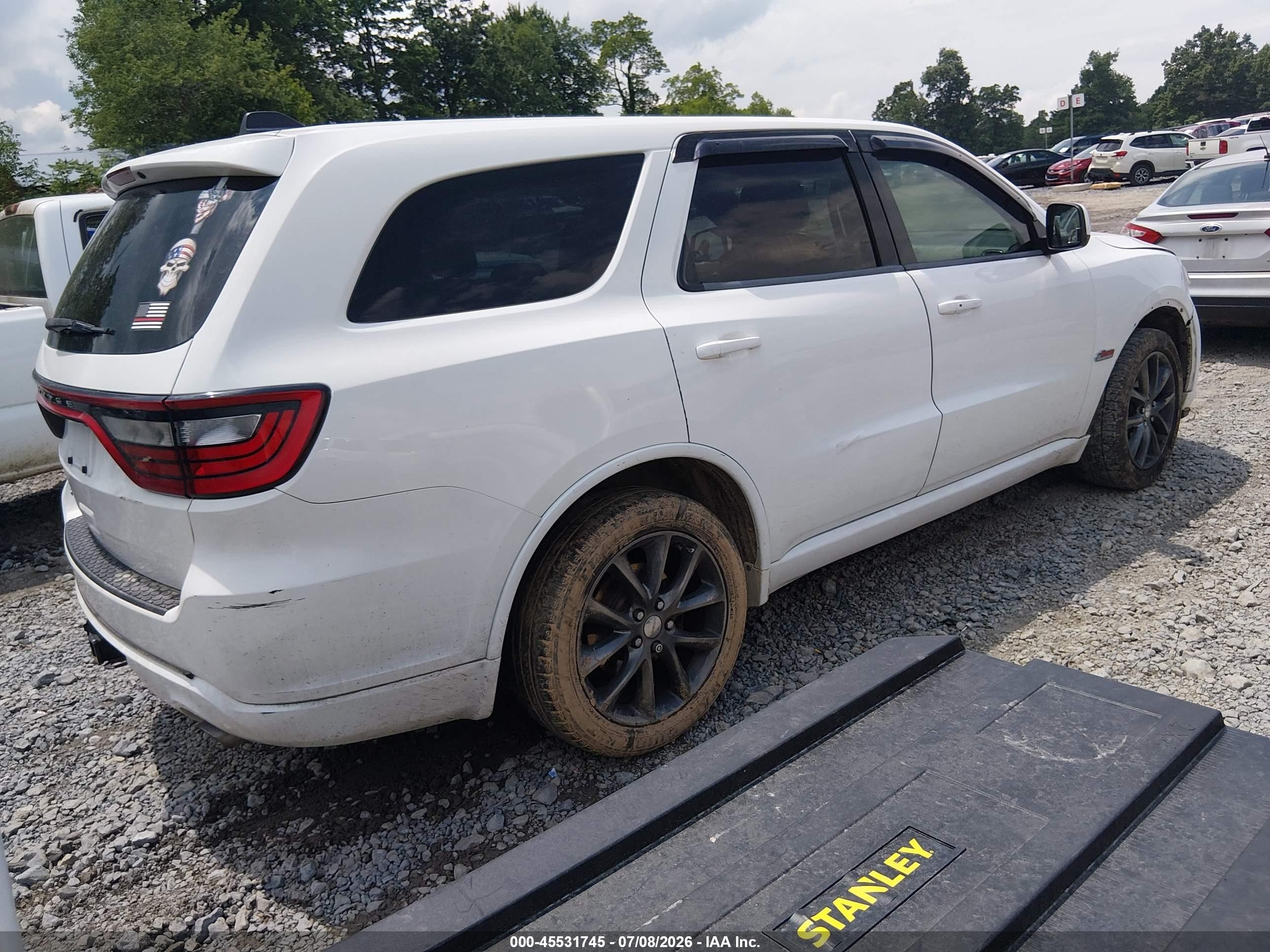 2014 Dodge Durango Sxt White vin: 1C4RDHAG3EC338973
