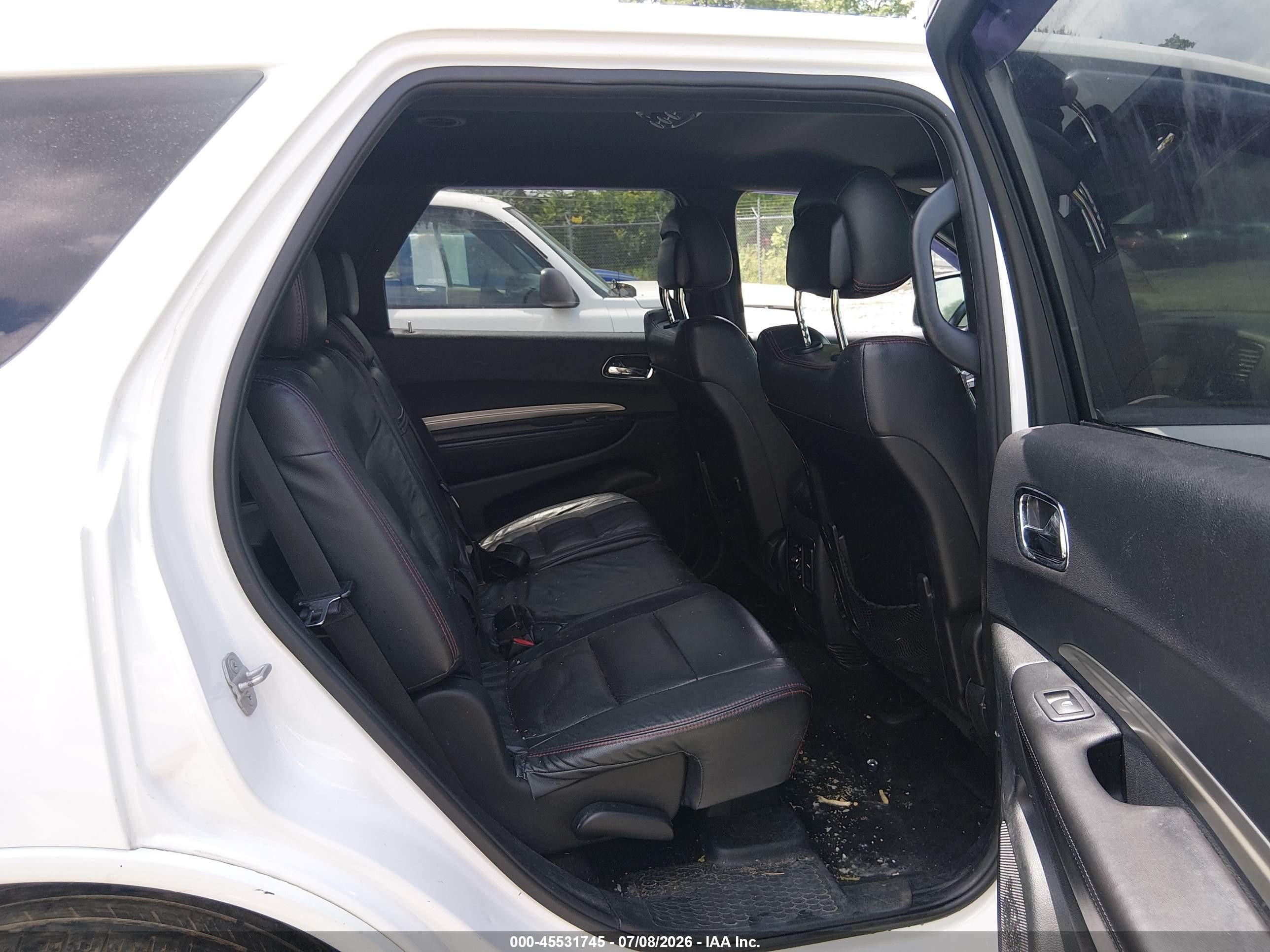 2014 Dodge Durango Sxt White vin: 1C4RDHAG3EC338973