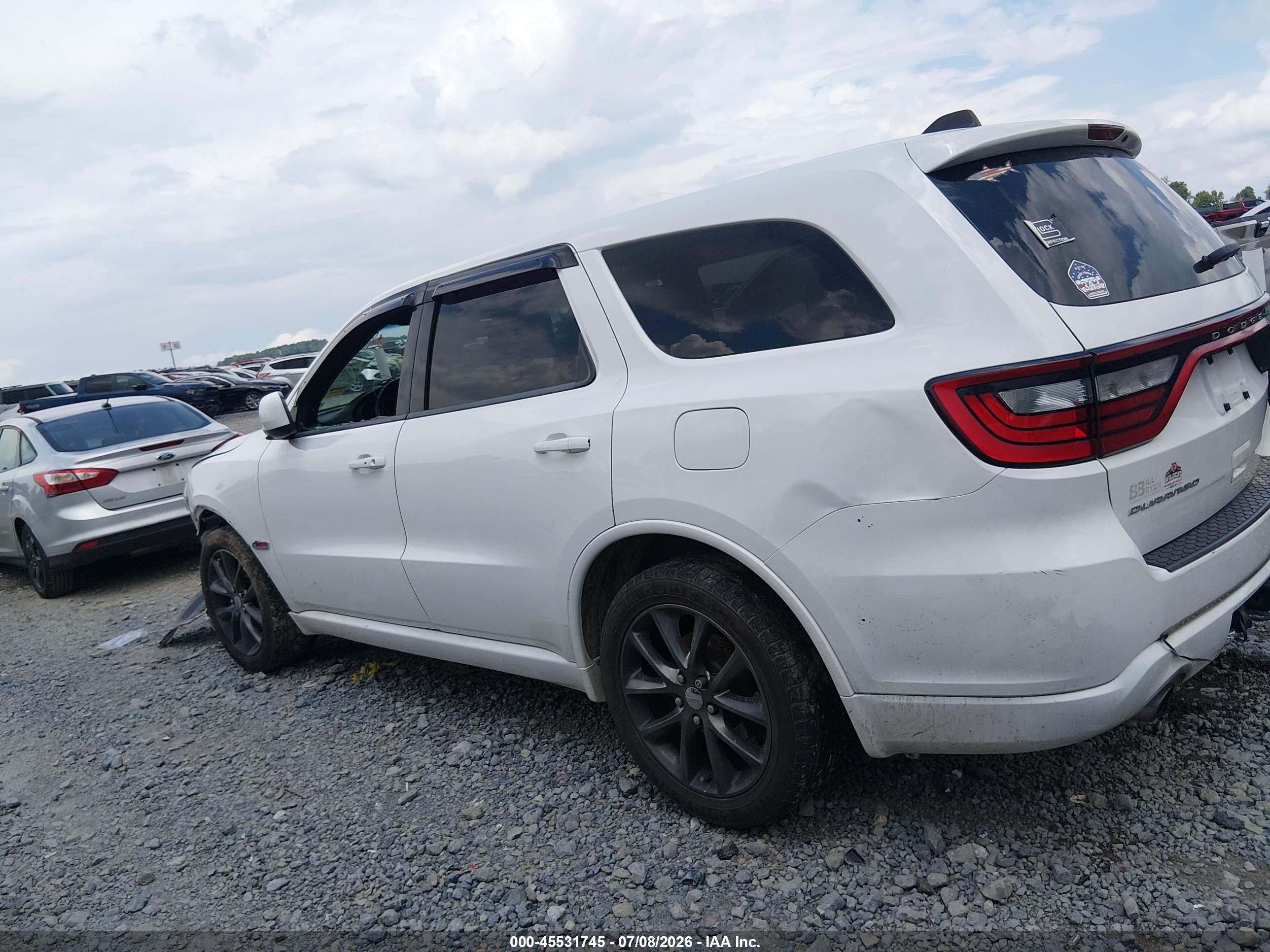 2014 Dodge Durango Sxt White vin: 1C4RDHAG3EC338973