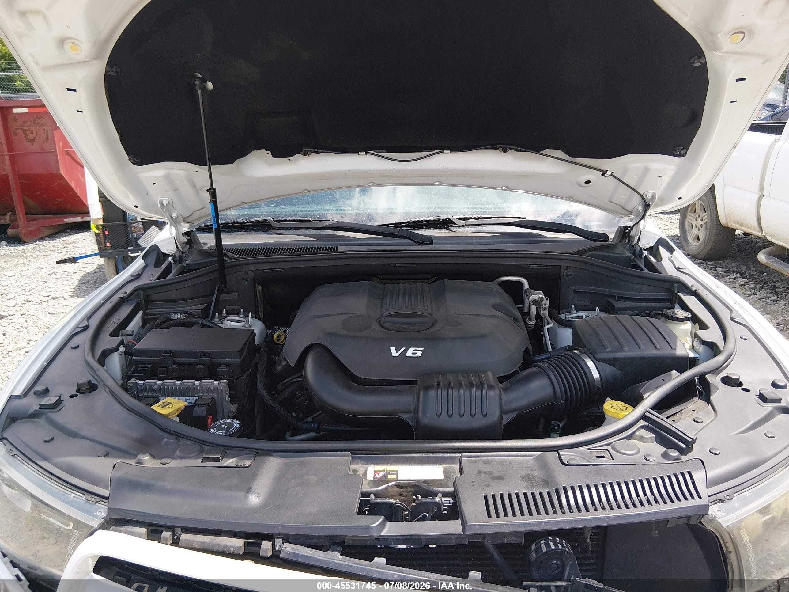 2014 Dodge Durango Sxt White vin: 1C4RDHAG3EC338973