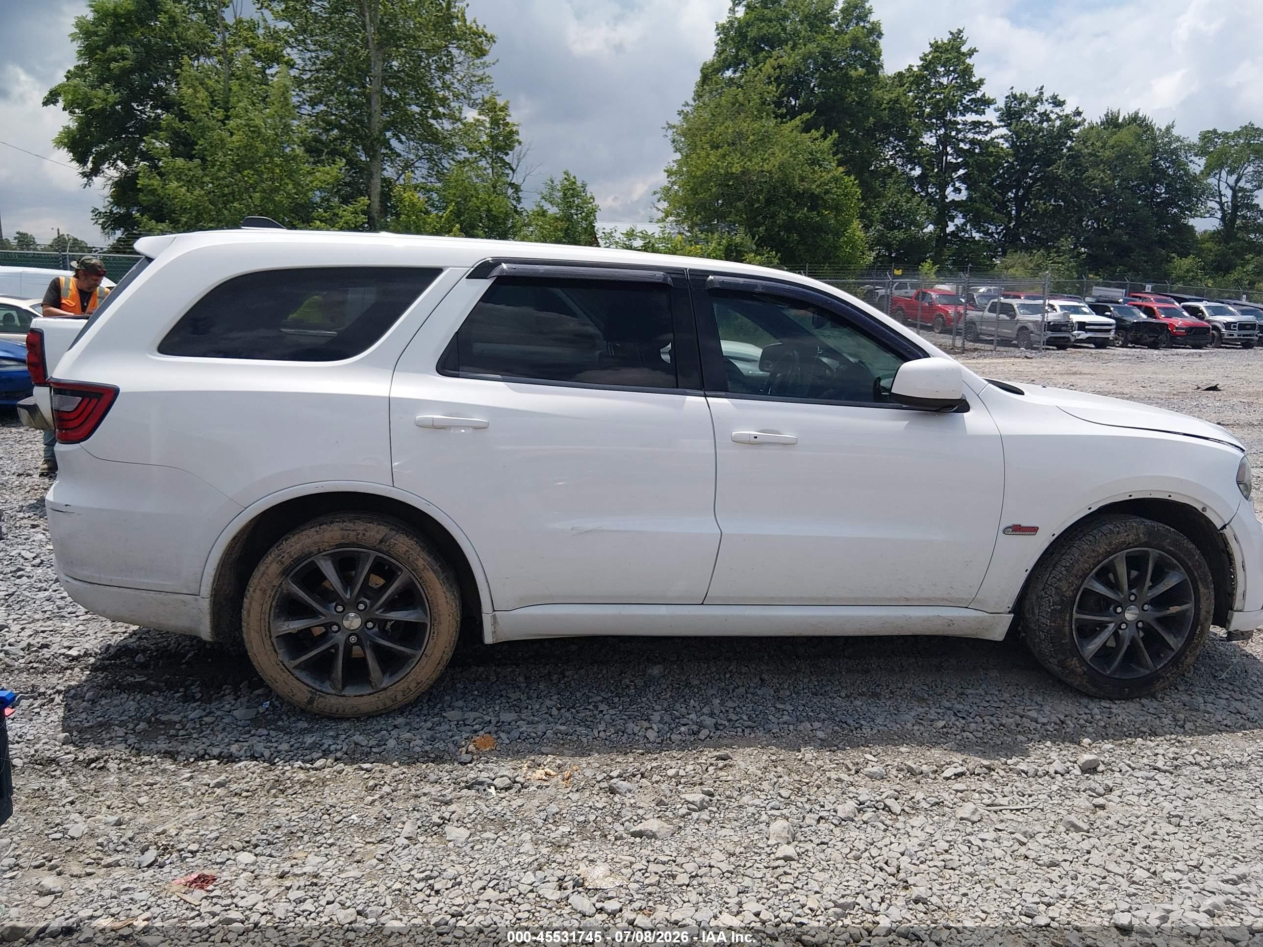2014 Dodge Durango Sxt White vin: 1C4RDHAG3EC338973