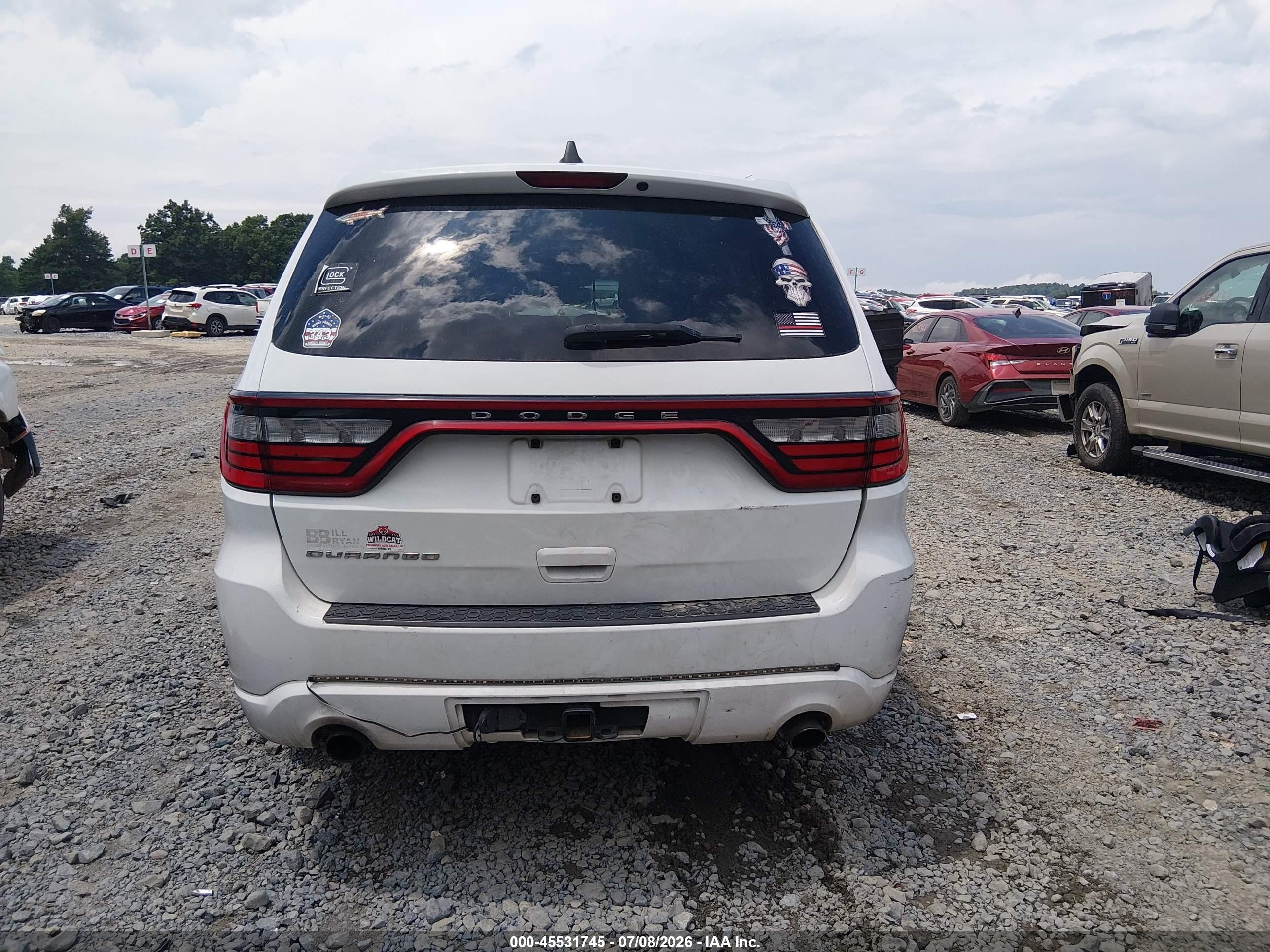 2014 Dodge Durango Sxt White vin: 1C4RDHAG3EC338973