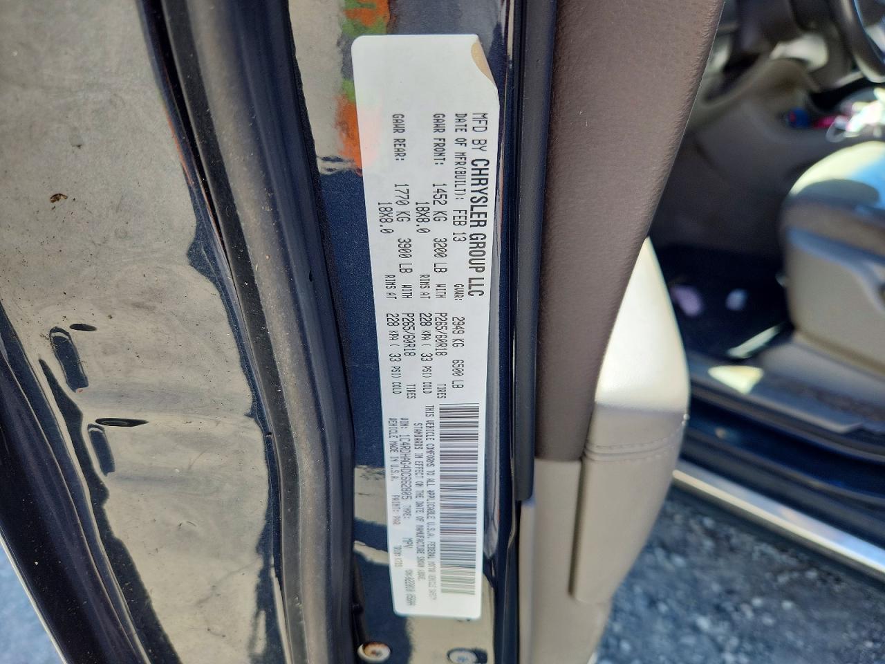 2013 Dodge Durango Sxt Charcoal vin: 1C4RDHAG4DC662805