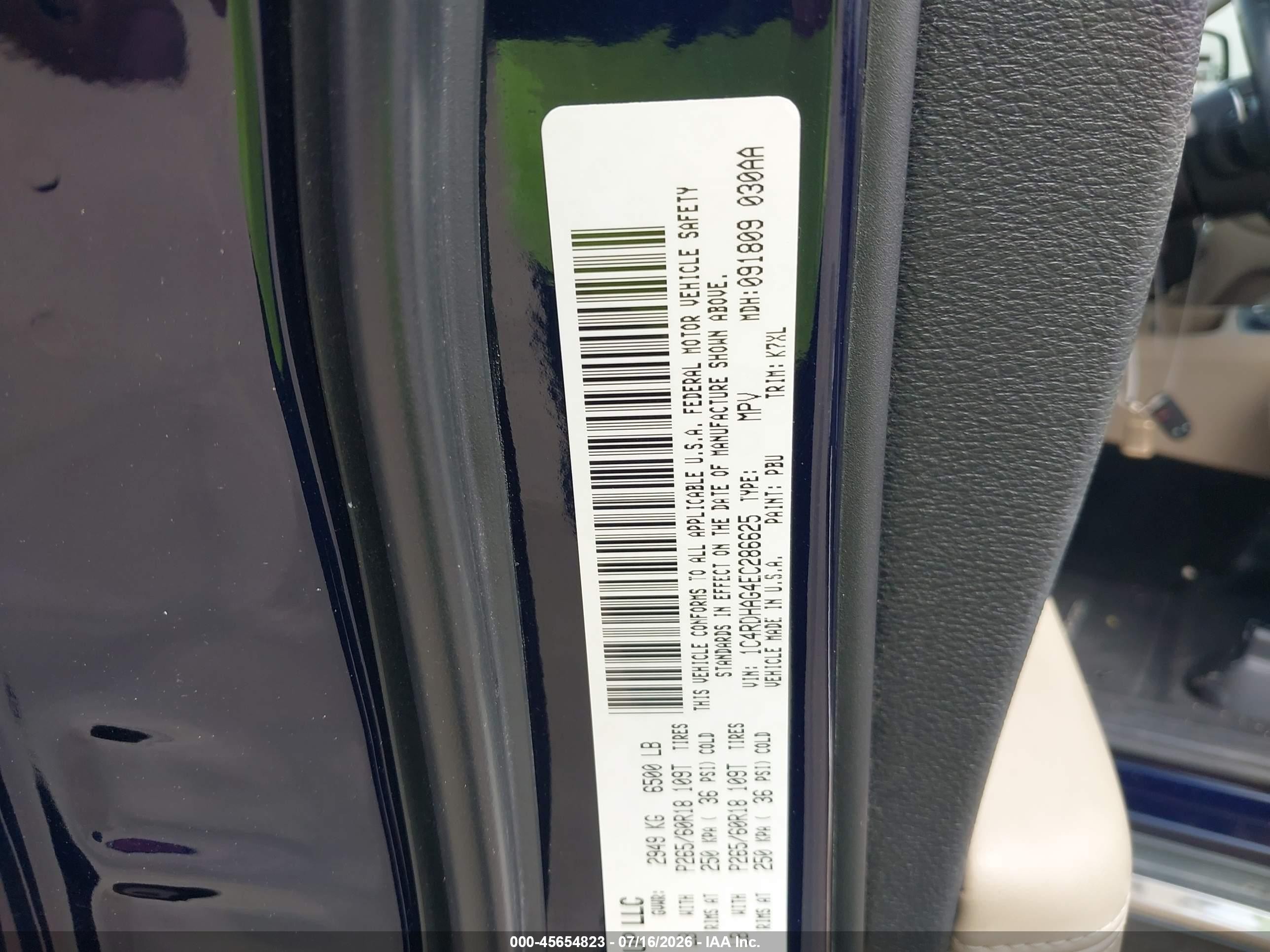 2014 Dodge Durango Sxt Blue vin: 1C4RDHAG4EC286625