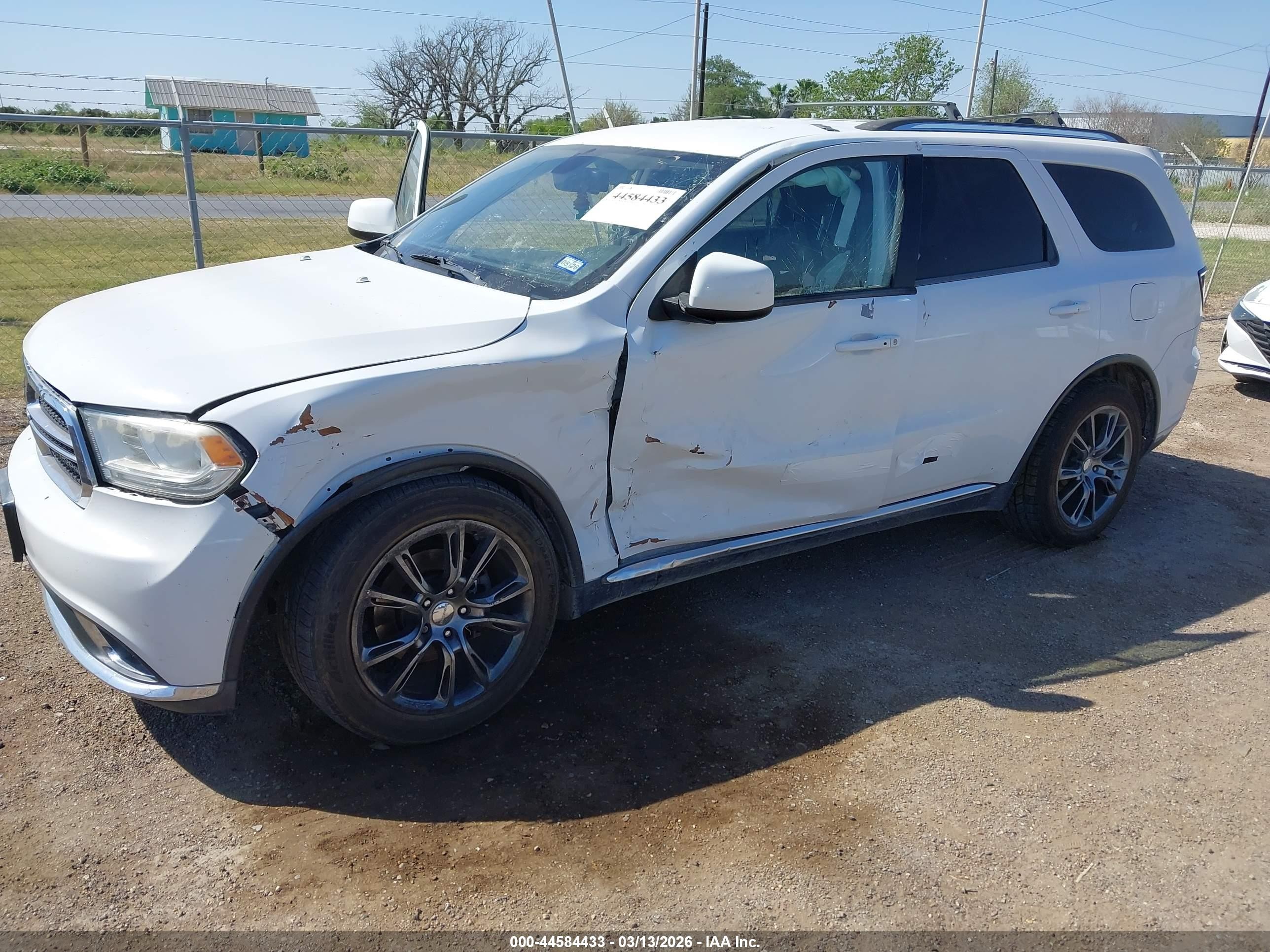 2014 Dodge Durango Sxt White vin: 1C4RDHAG4EC313595