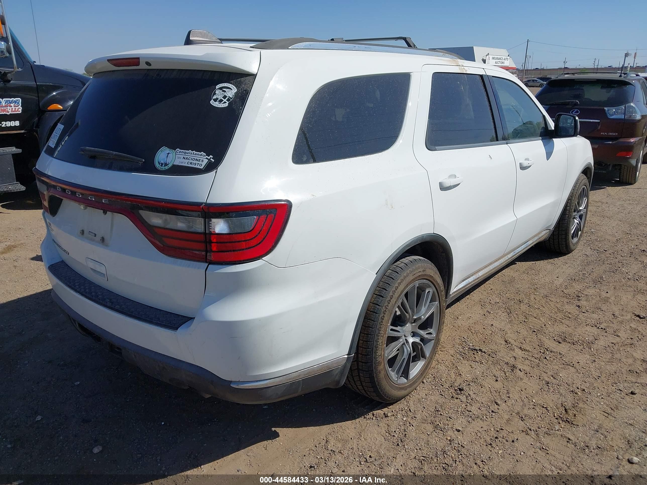 2014 Dodge Durango Sxt White vin: 1C4RDHAG4EC313595