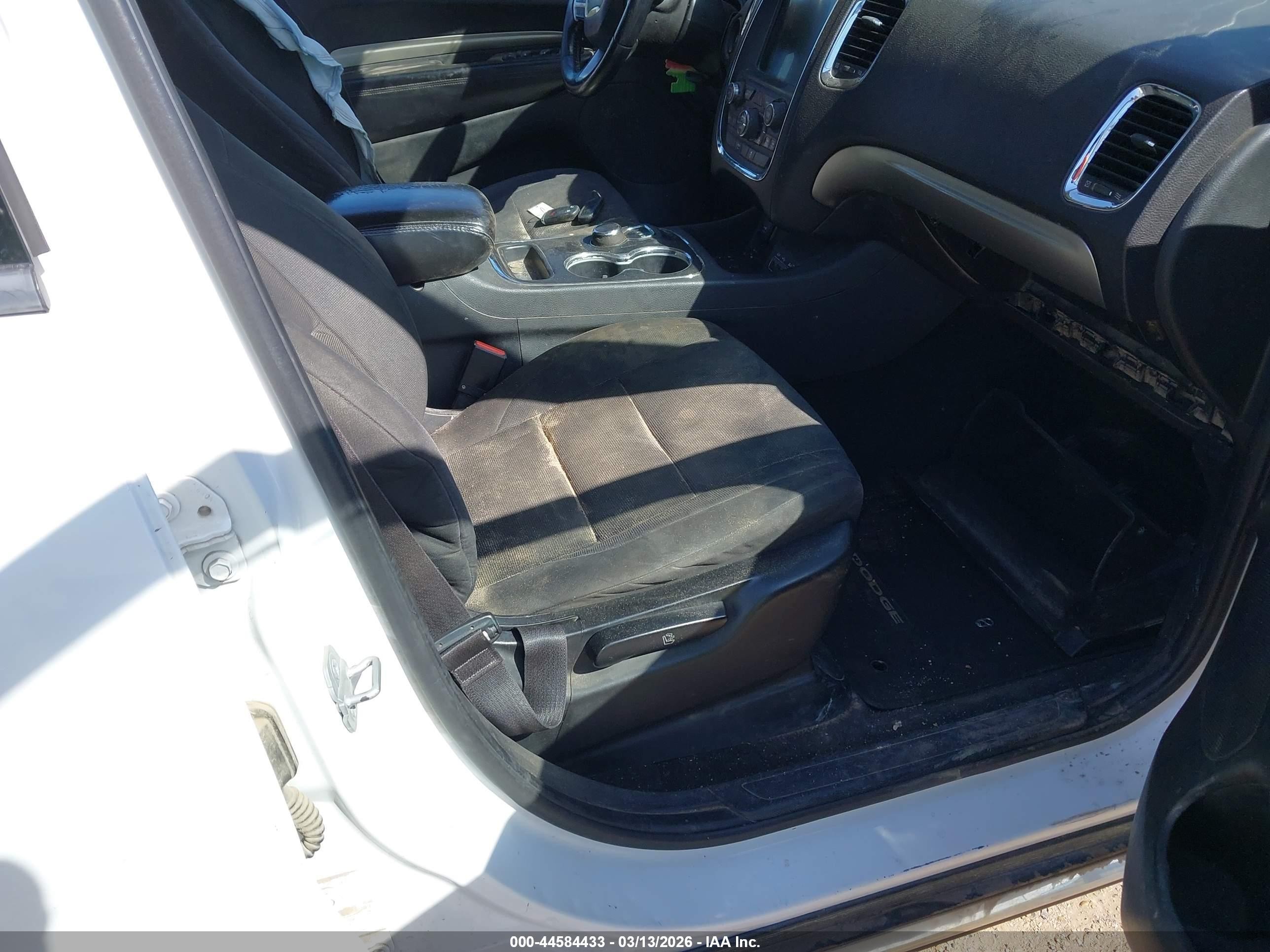 2014 Dodge Durango Sxt White vin: 1C4RDHAG4EC313595