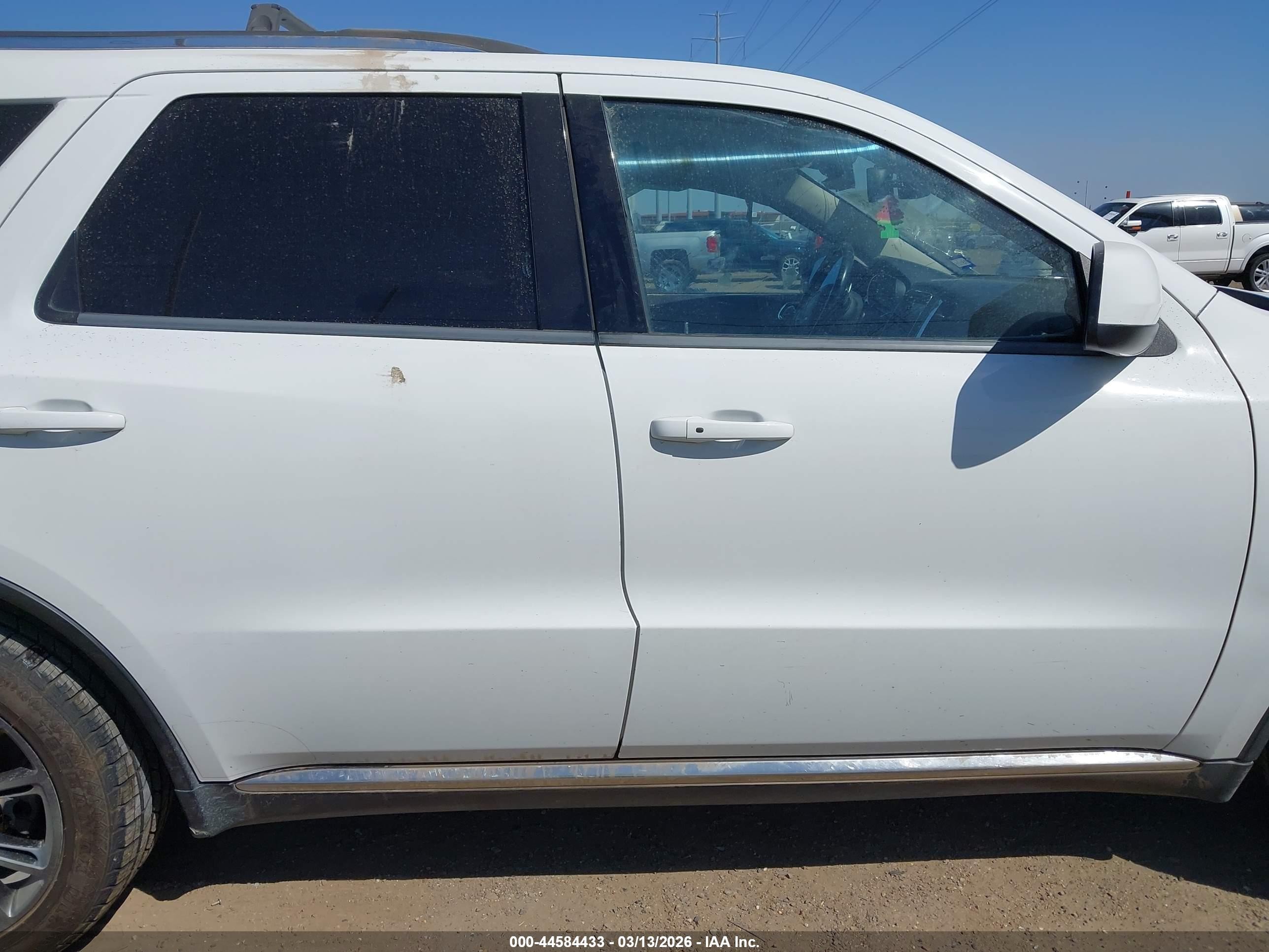 2014 Dodge Durango Sxt White vin: 1C4RDHAG4EC313595