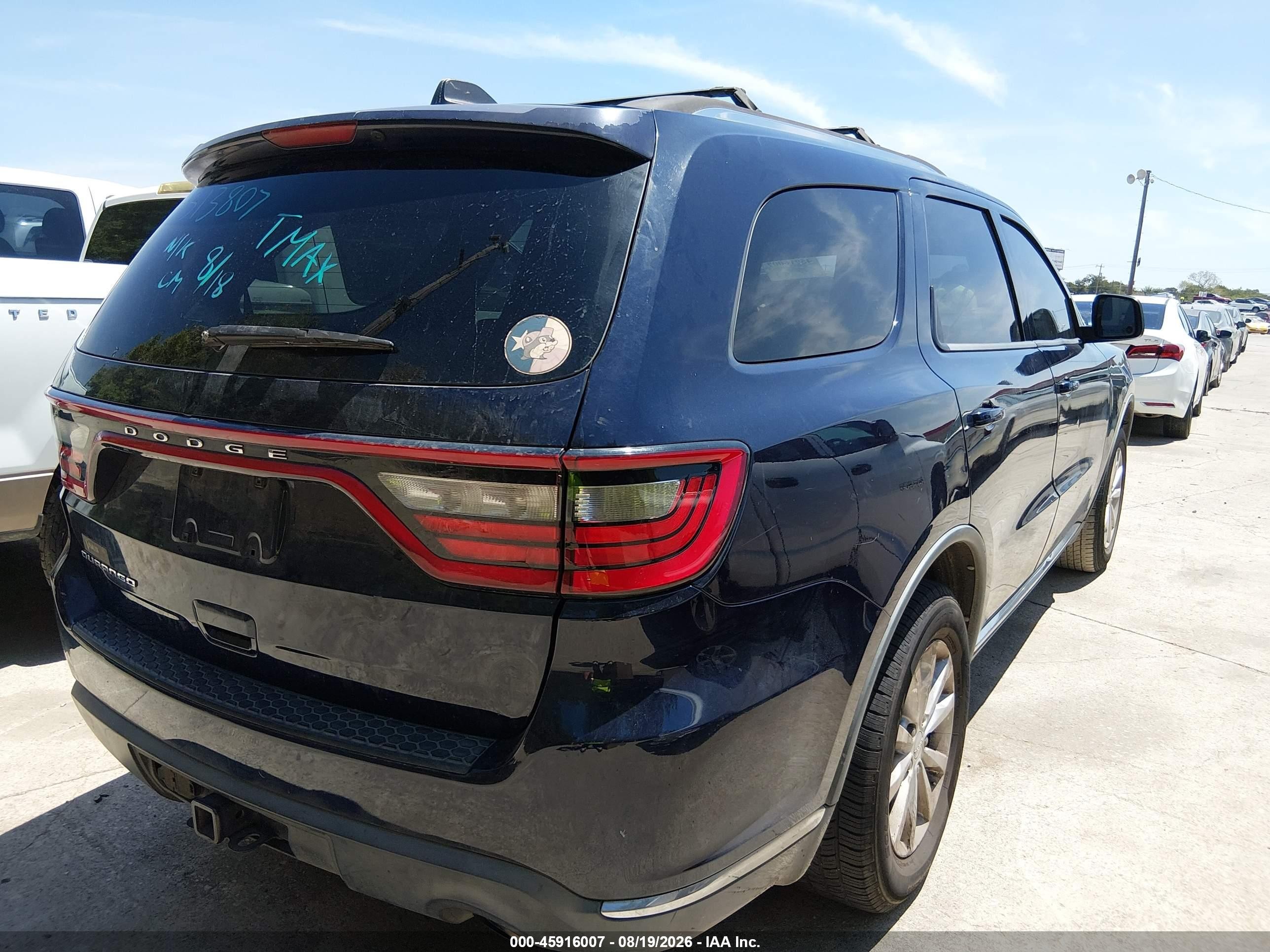 2014 Dodge Durango Sxt Blue vin: 1C4RDHAG4EC313807