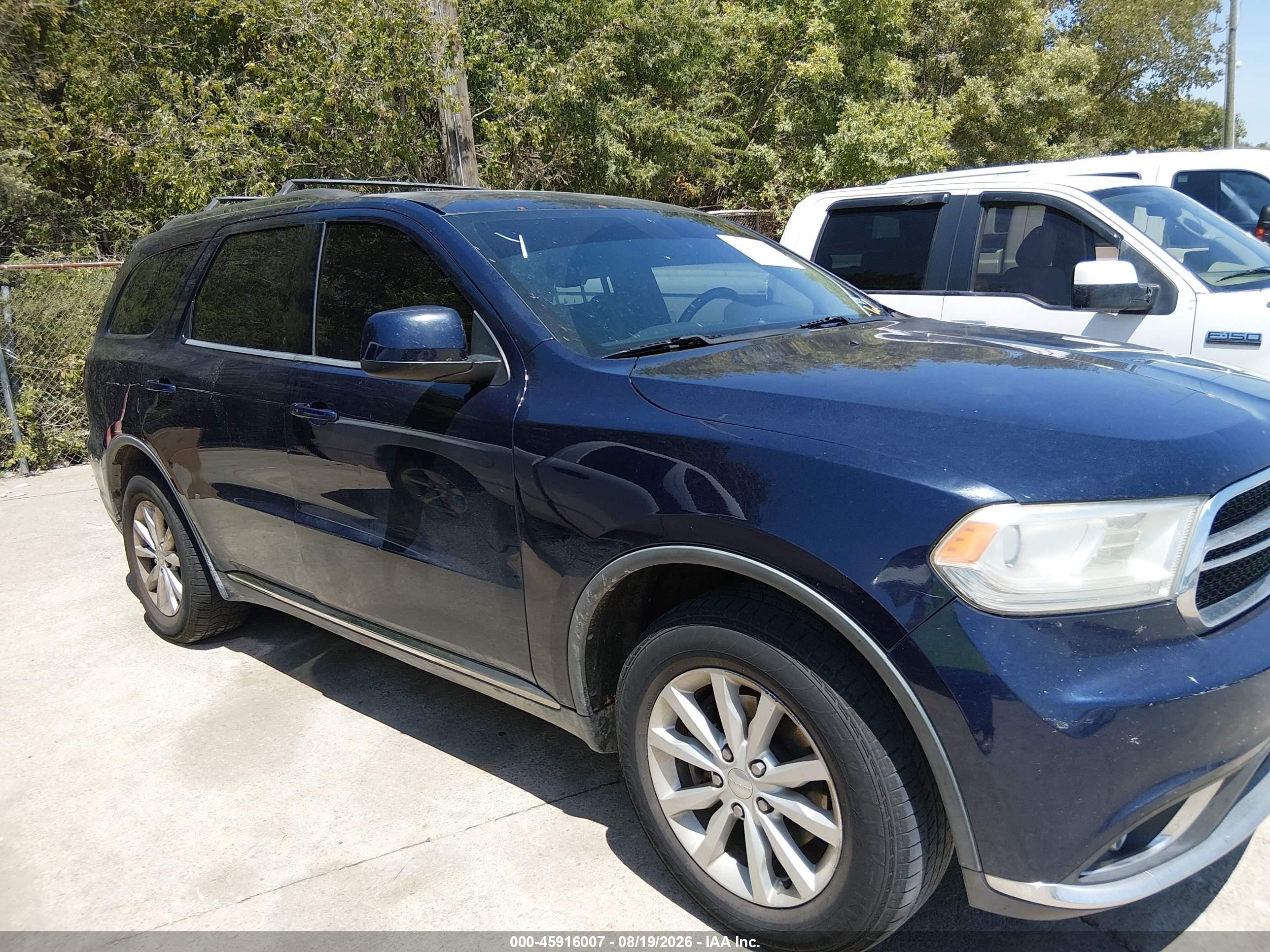 2014 Dodge Durango Sxt Blue vin: 1C4RDHAG4EC313807