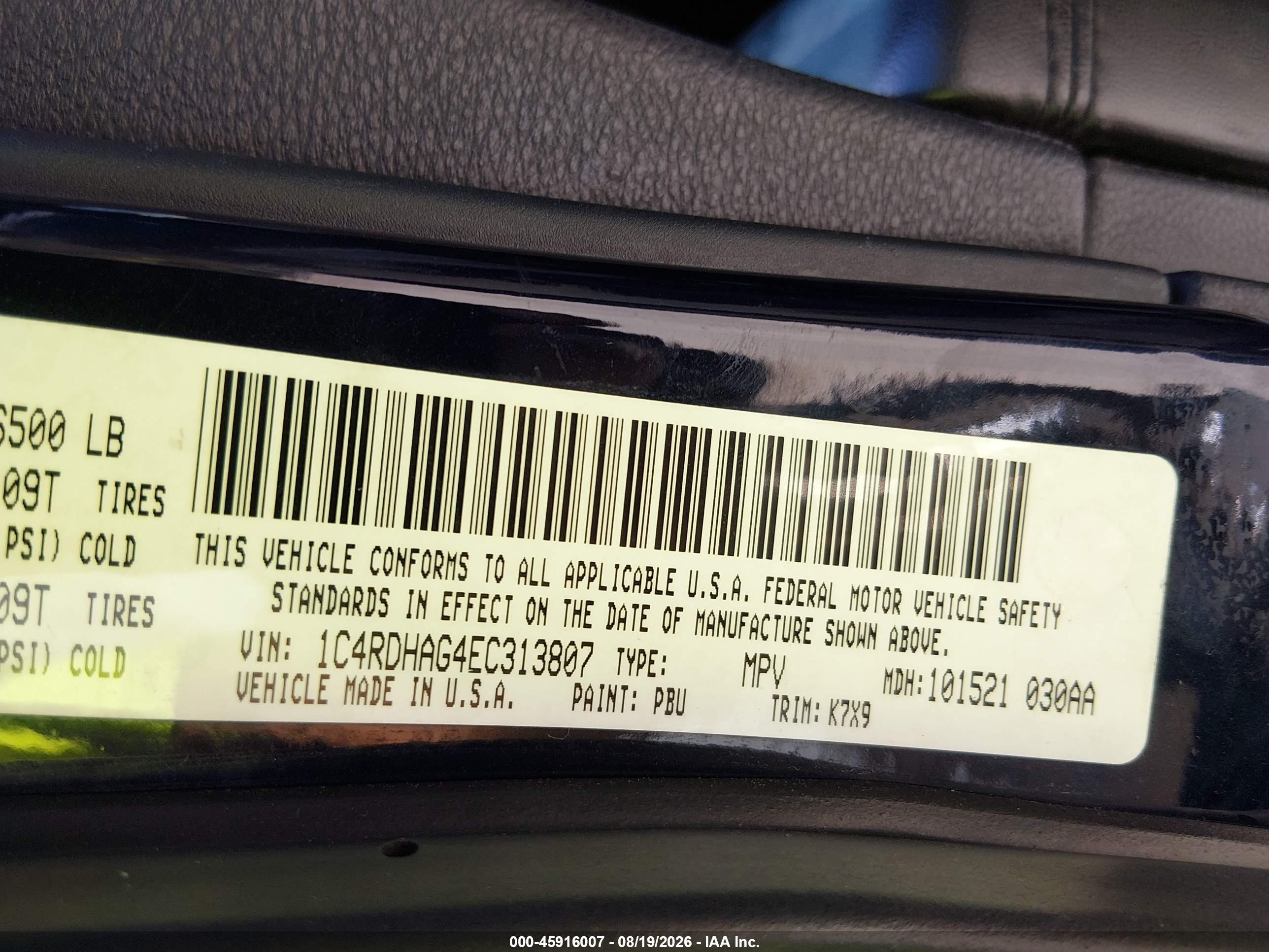 2014 Dodge Durango Sxt Blue vin: 1C4RDHAG4EC313807