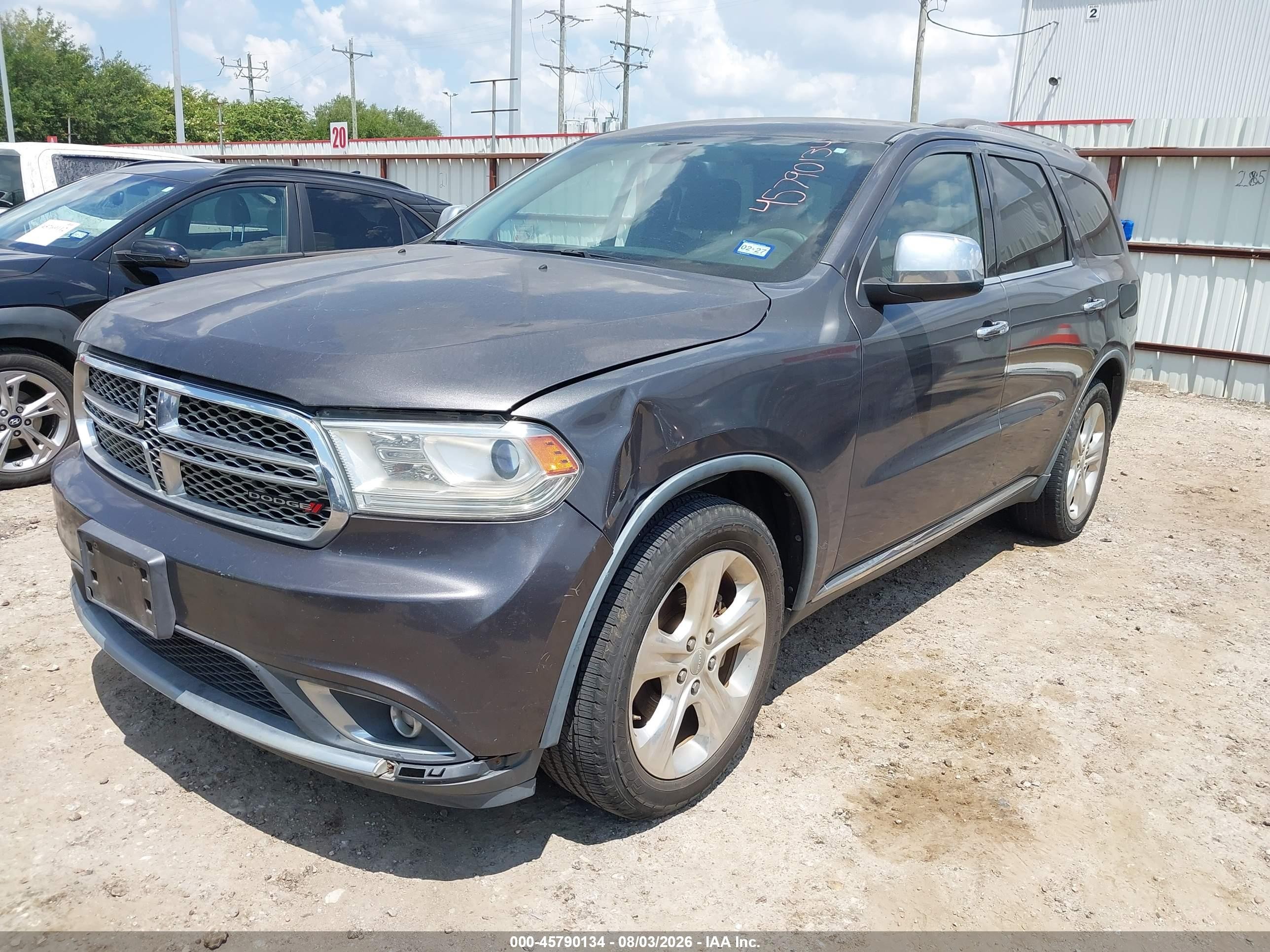 2014 Dodge Durango Sxt Gray vin: 1C4RDHAG4EC590506