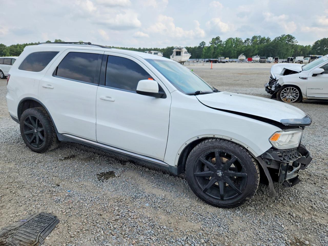 2014 Dodge Durango Sxt White vin: 1C4RDHAG4EC592076
