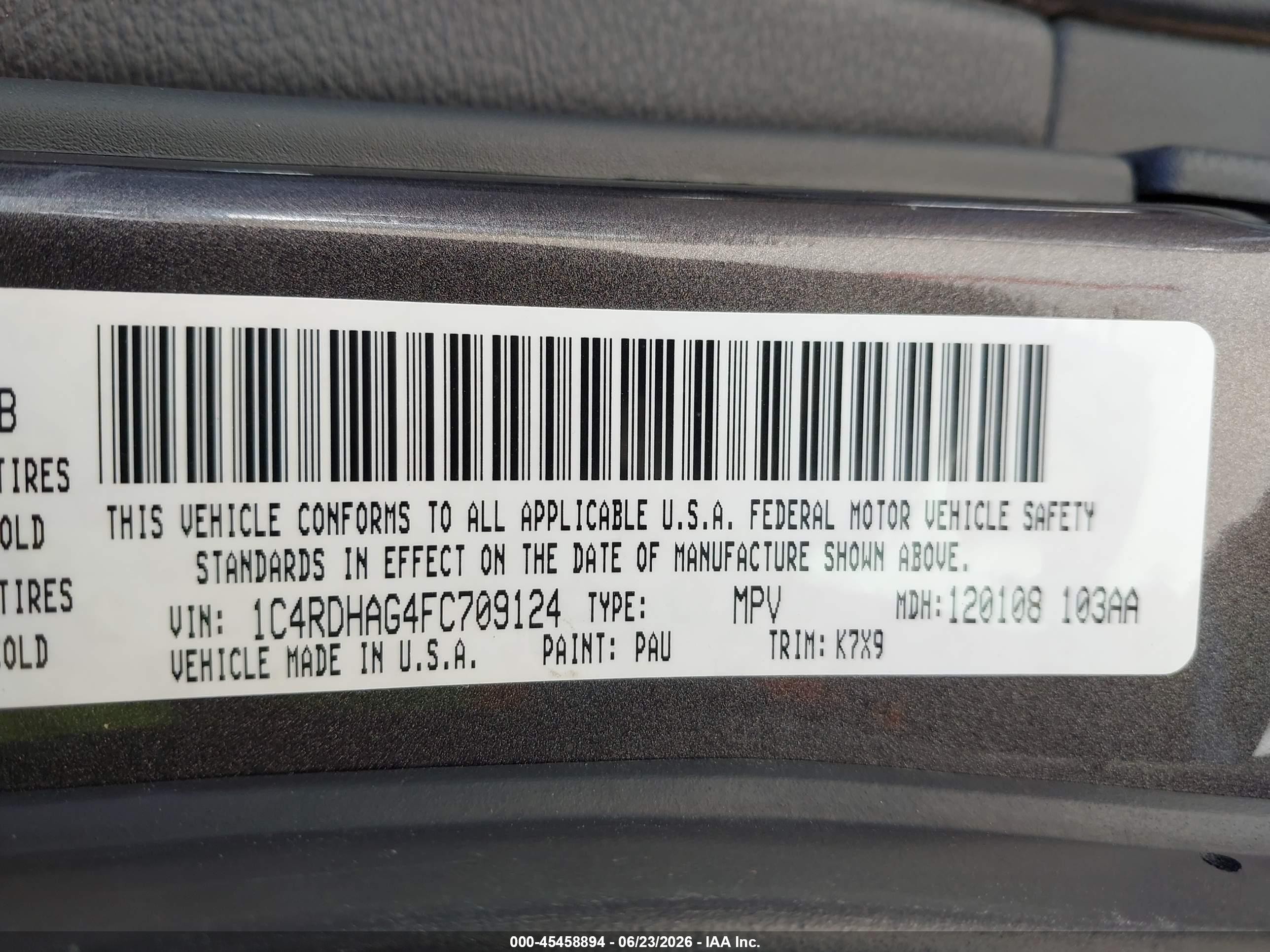2015 Dodge Durango Sxt Серый vin: 1C4RDHAG4FC709124