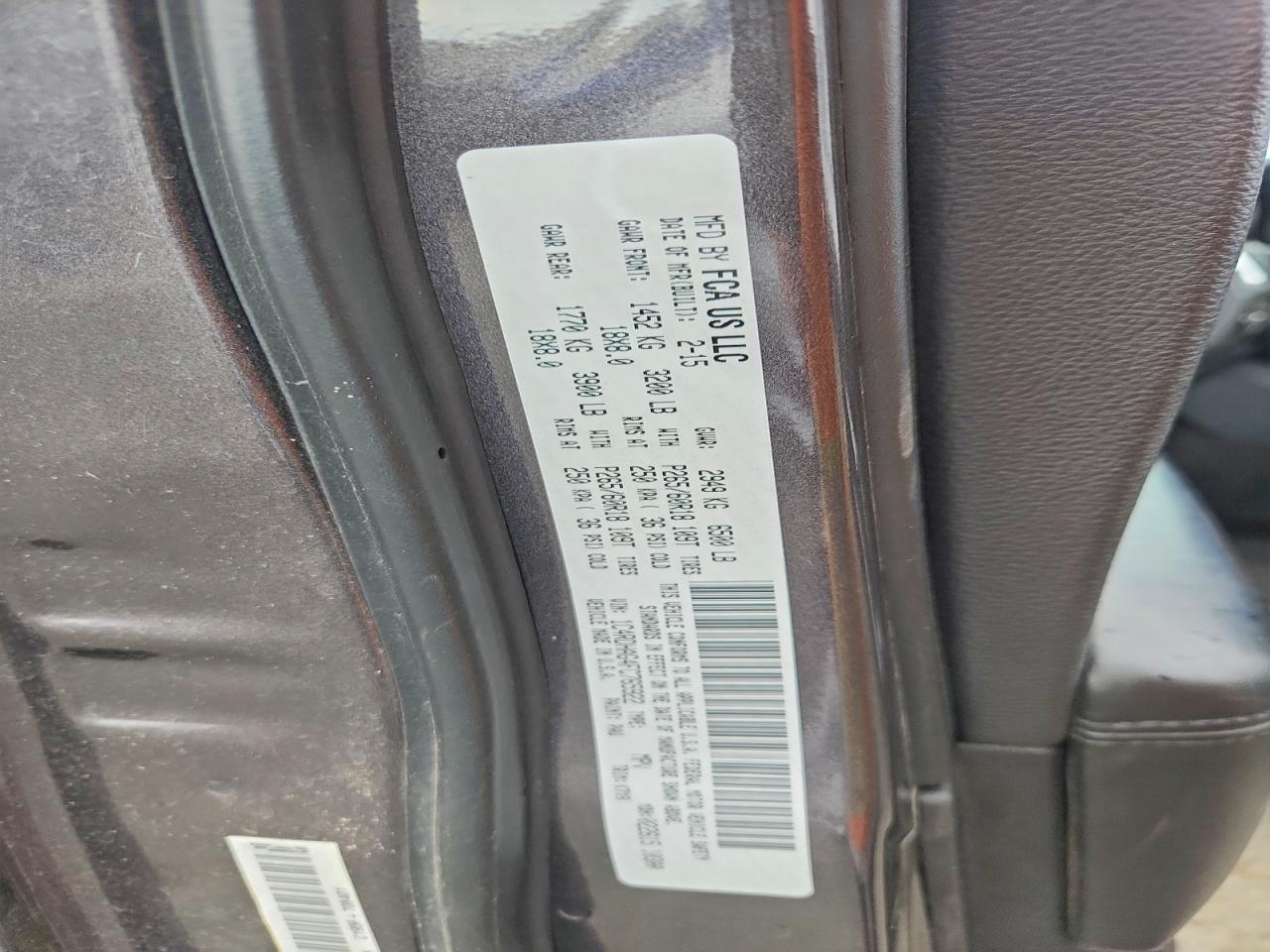 2015 Dodge Durango Sxt Gray vin: 1C4RDHAG4FC765922