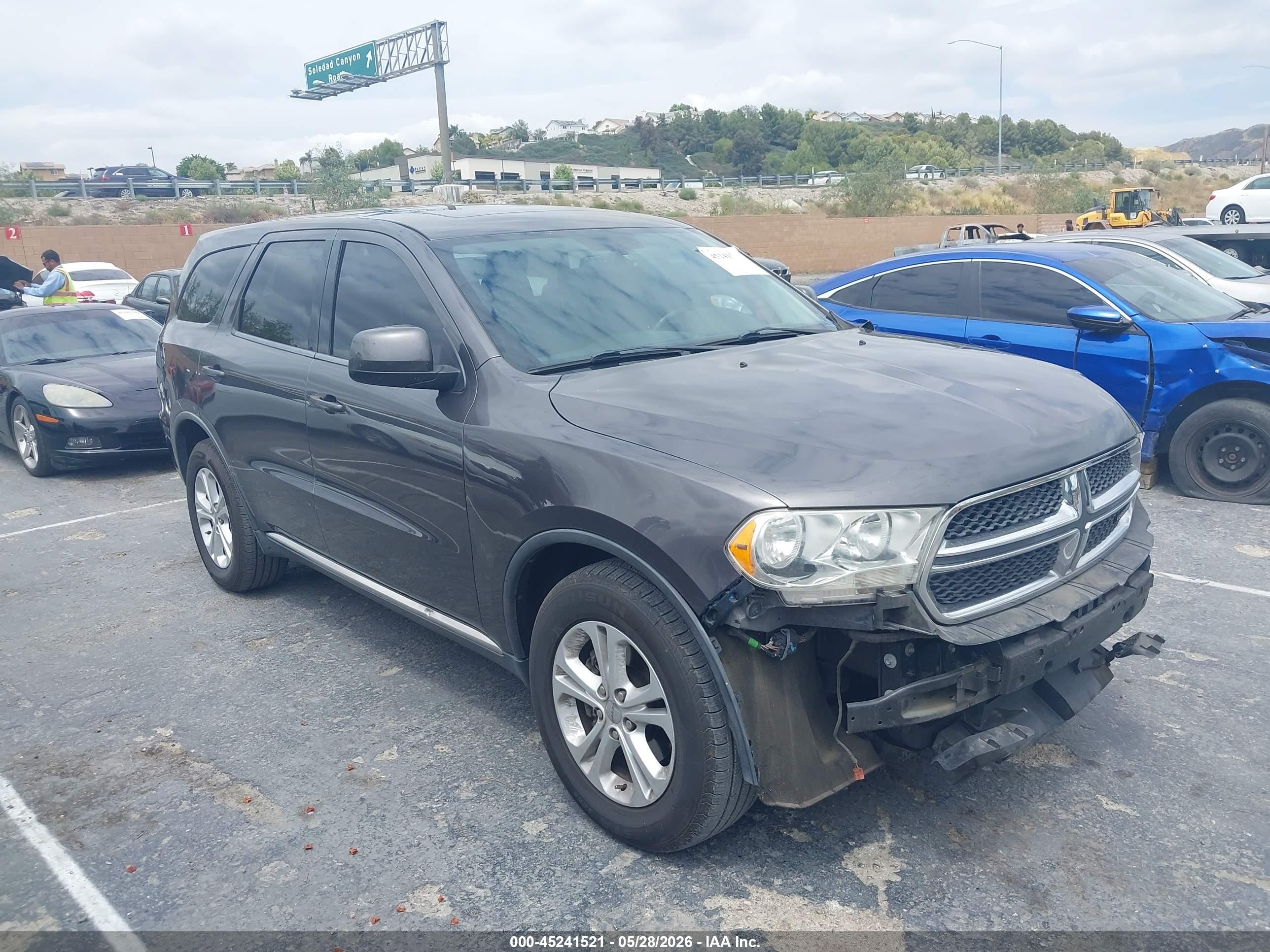 2013 Dodge Durango Sxt Gray vin: 1C4RDHAG5DC687633