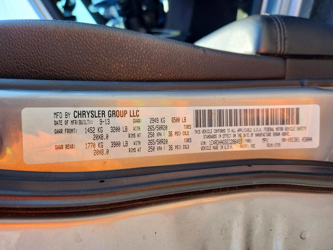 2014 Dodge Durango Sxt Silver vin: 1C4RDHAG5EC286455
