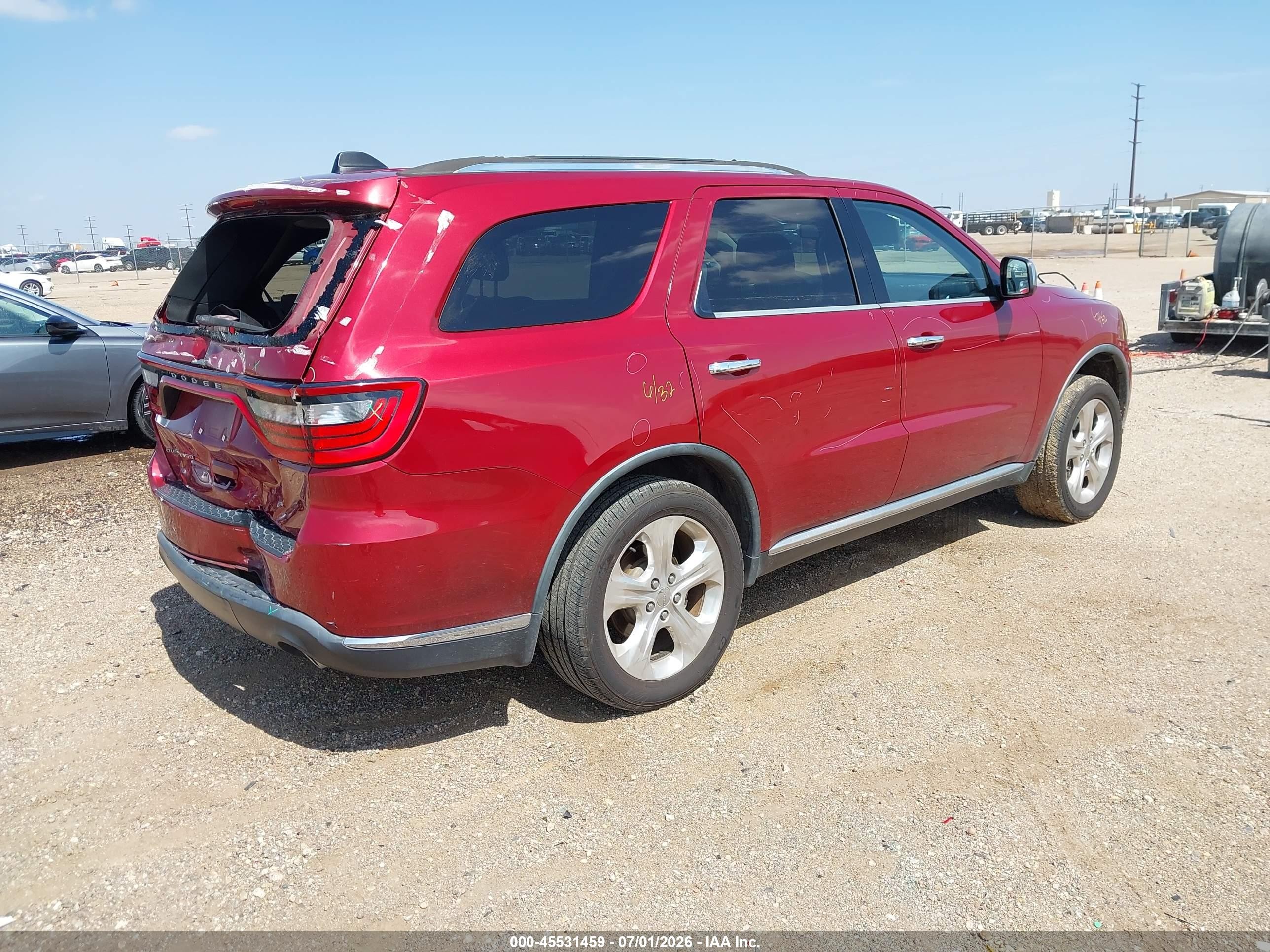2014 Dodge Durango Sxt Red vin: 1C4RDHAG5EC975475